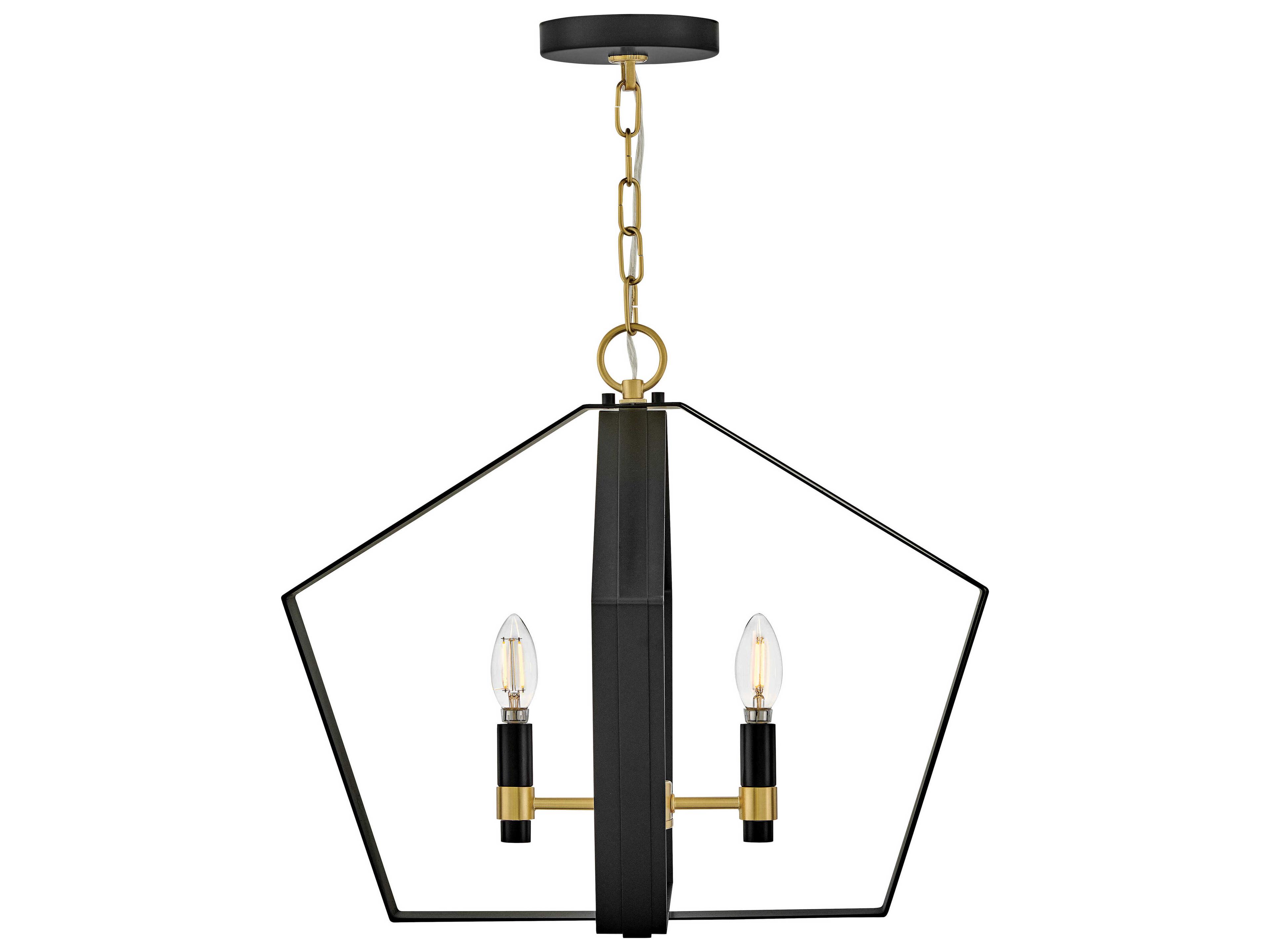 Lark Living Sammi 2-Light Black Lacquered Brass Pendant