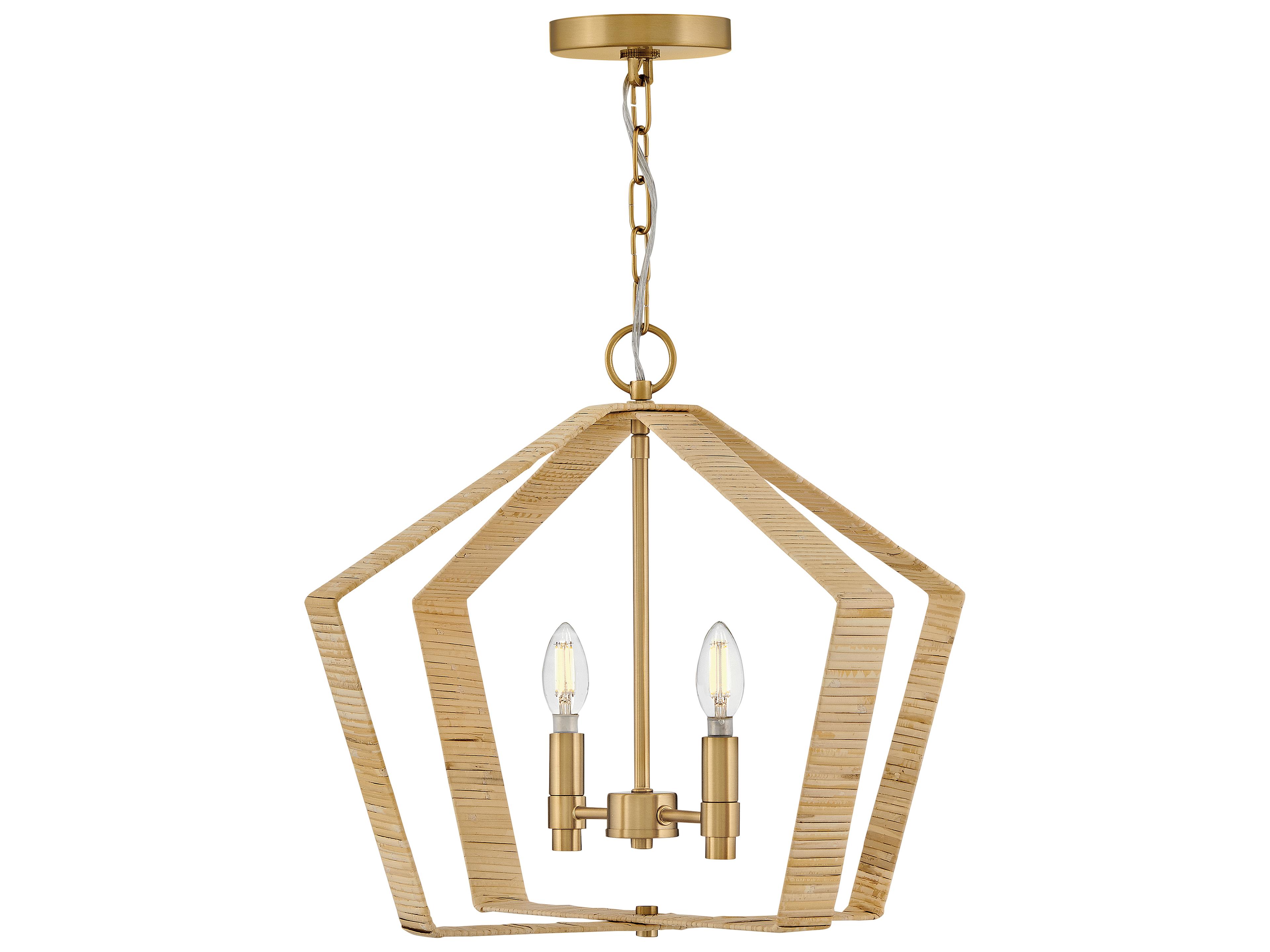 Sammi 2-Light Lacquered Brass Pendant