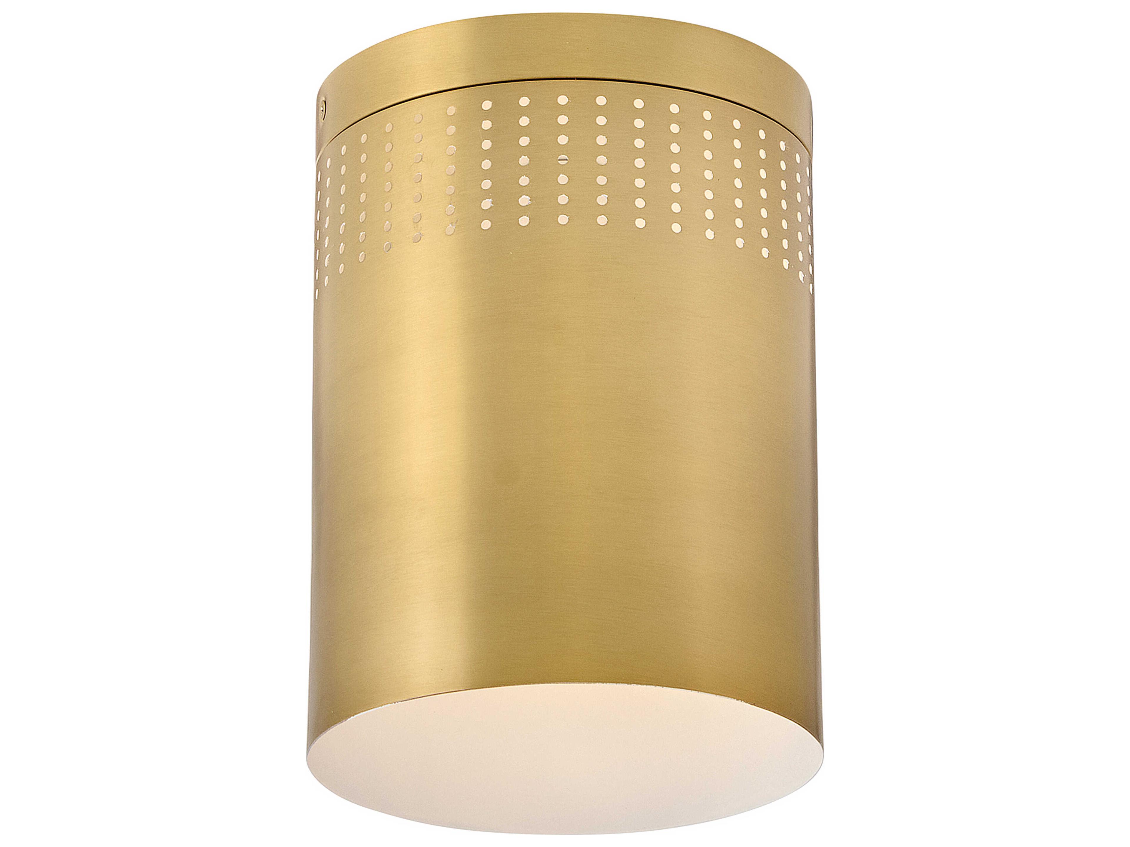 Lark Living Casey 1-Light Lacquered Brass Cylinder Flush Mount