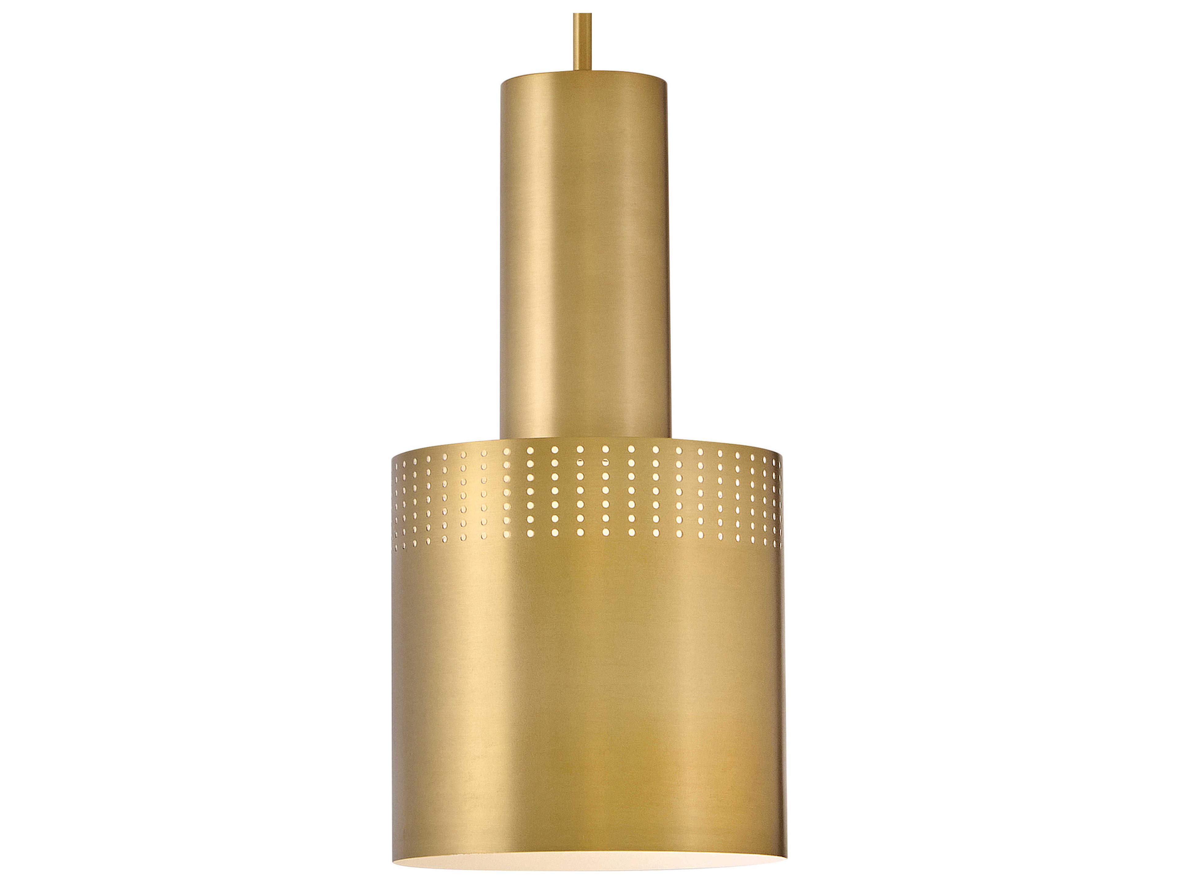 Lark Living Casey 1-Light Lacquered Brass Cylinder Mini Pendant