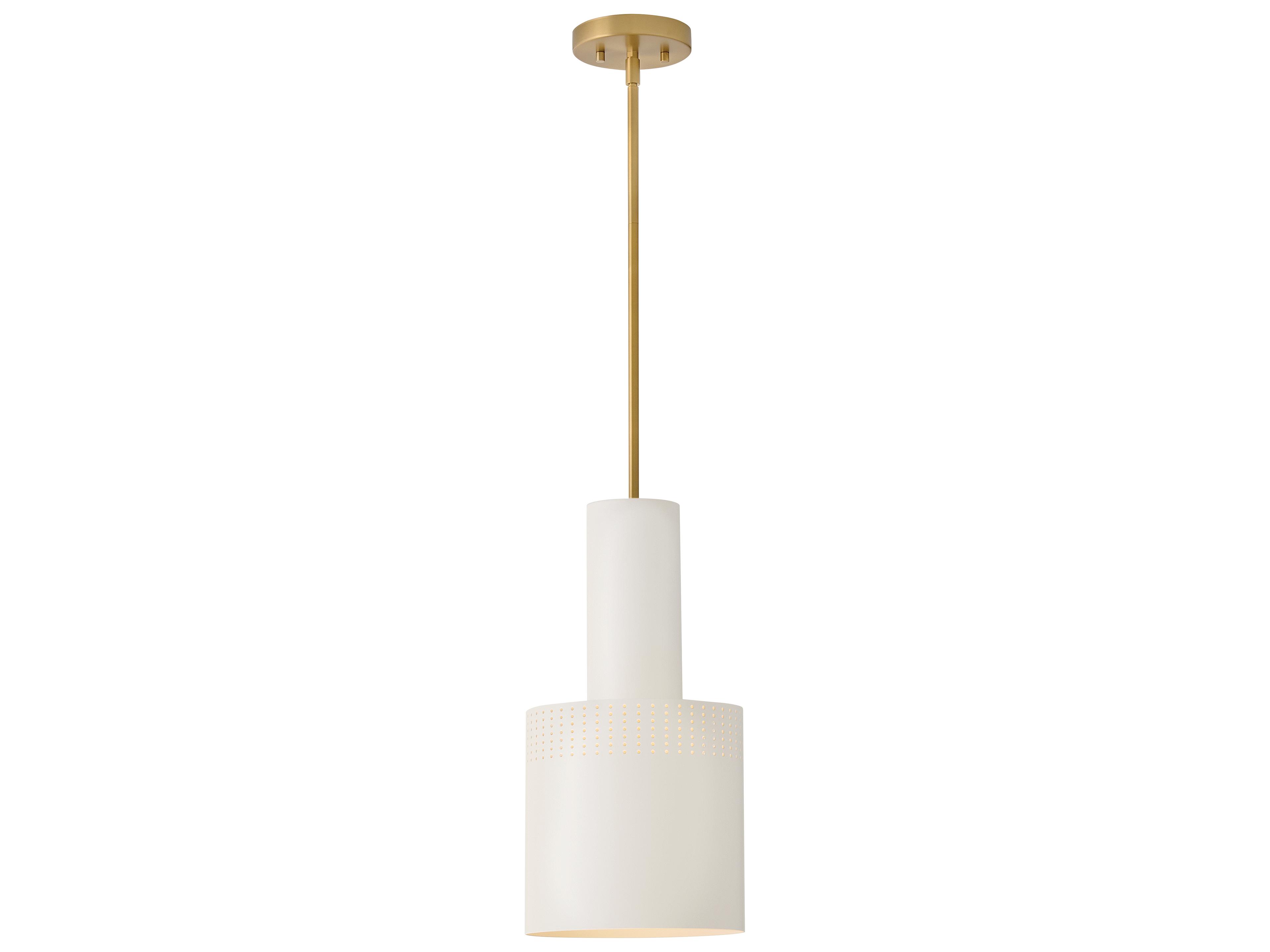 Casey 1-Light White Cylinder Mini Pendant