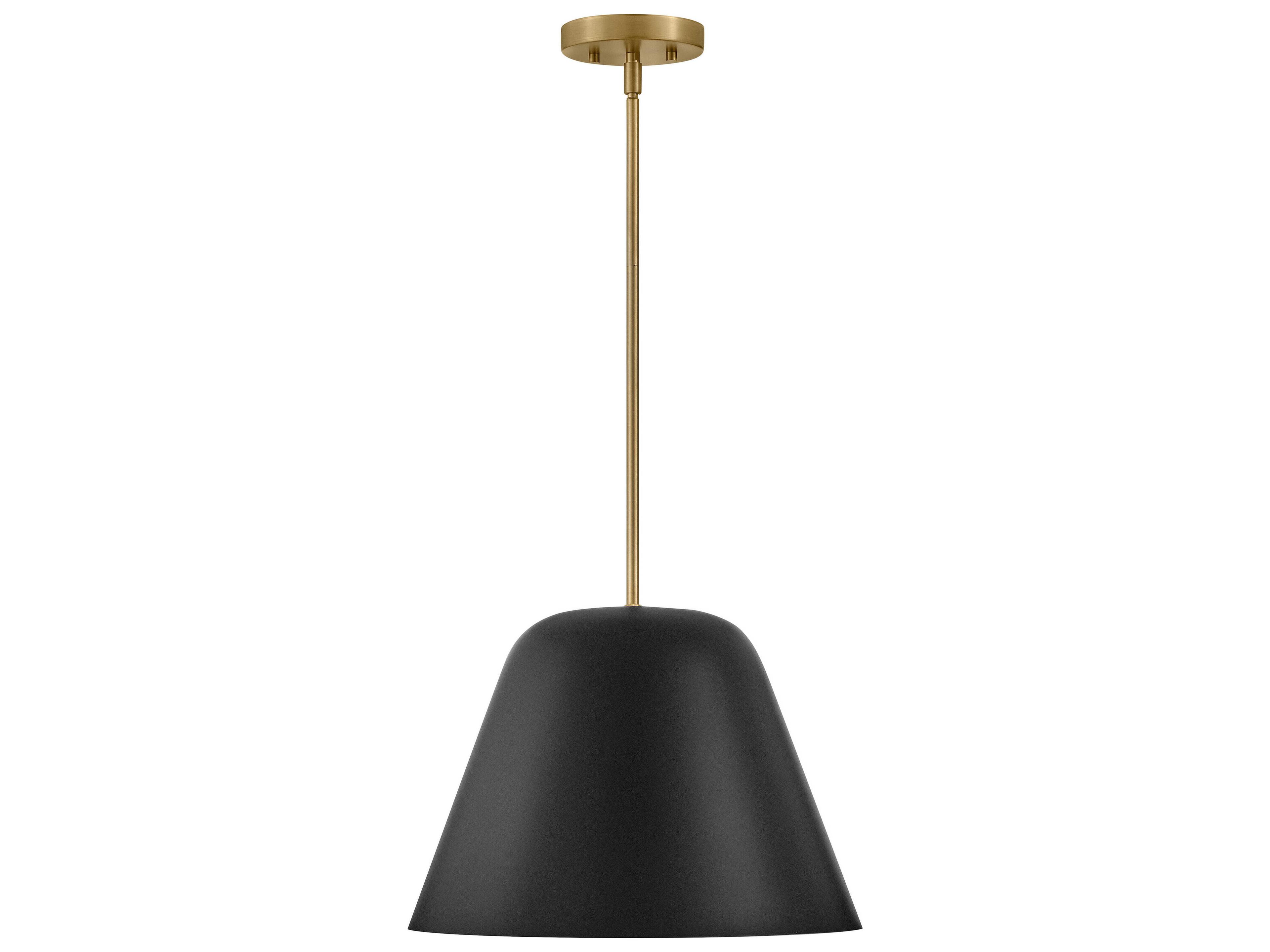 Lark Living Madi 1-Light Lacquered Brass Black Pendant