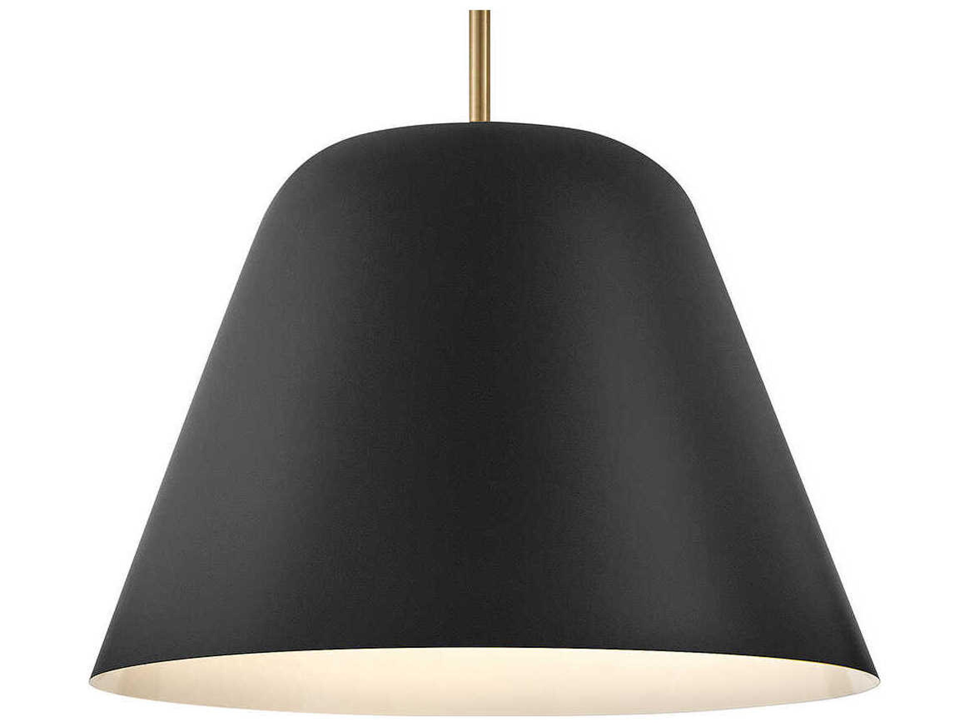 Lark Living Madi 1-Light Lacquered Brass Black Pendant