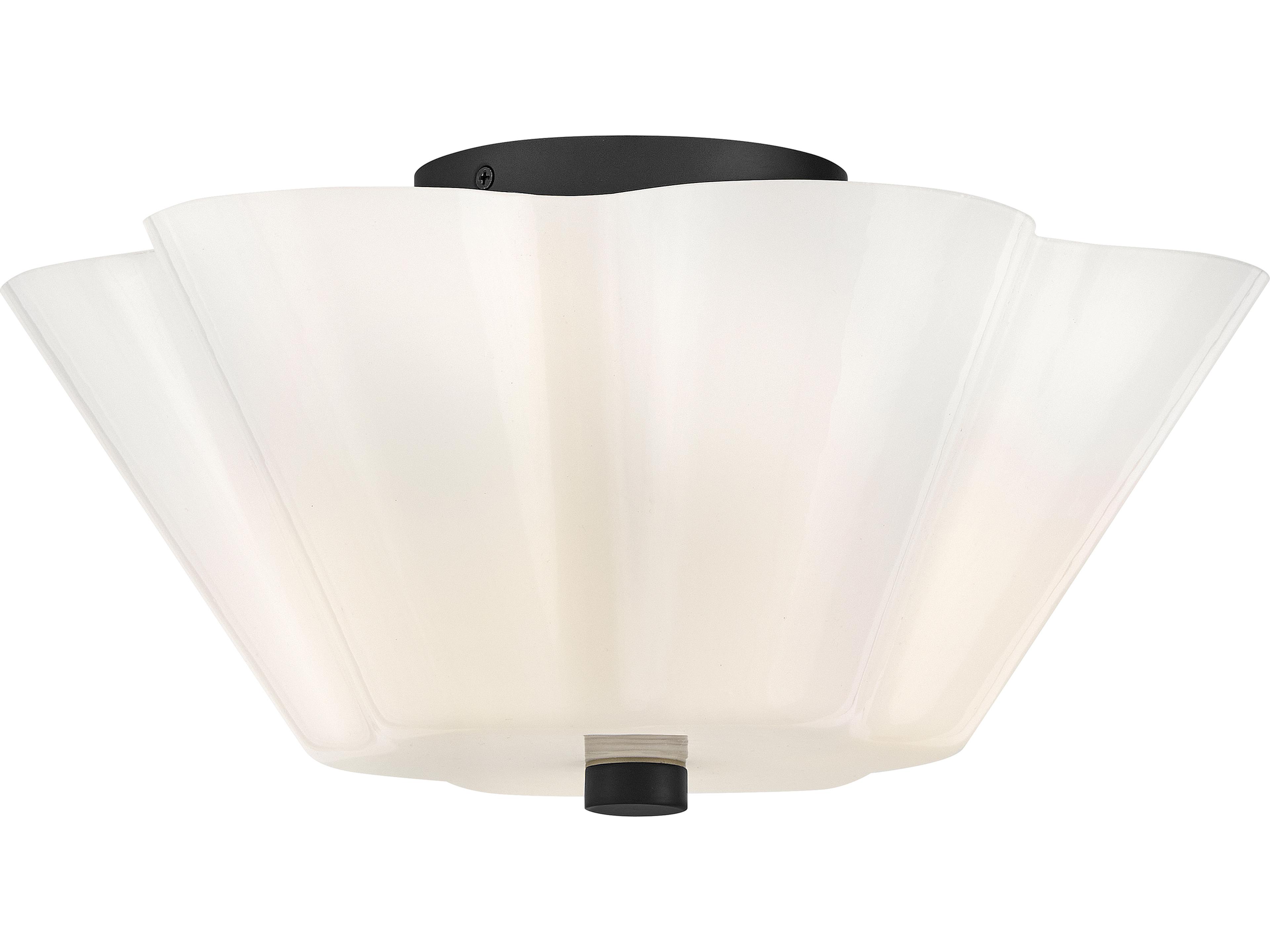 Honey 3-Light Black Flush Mount