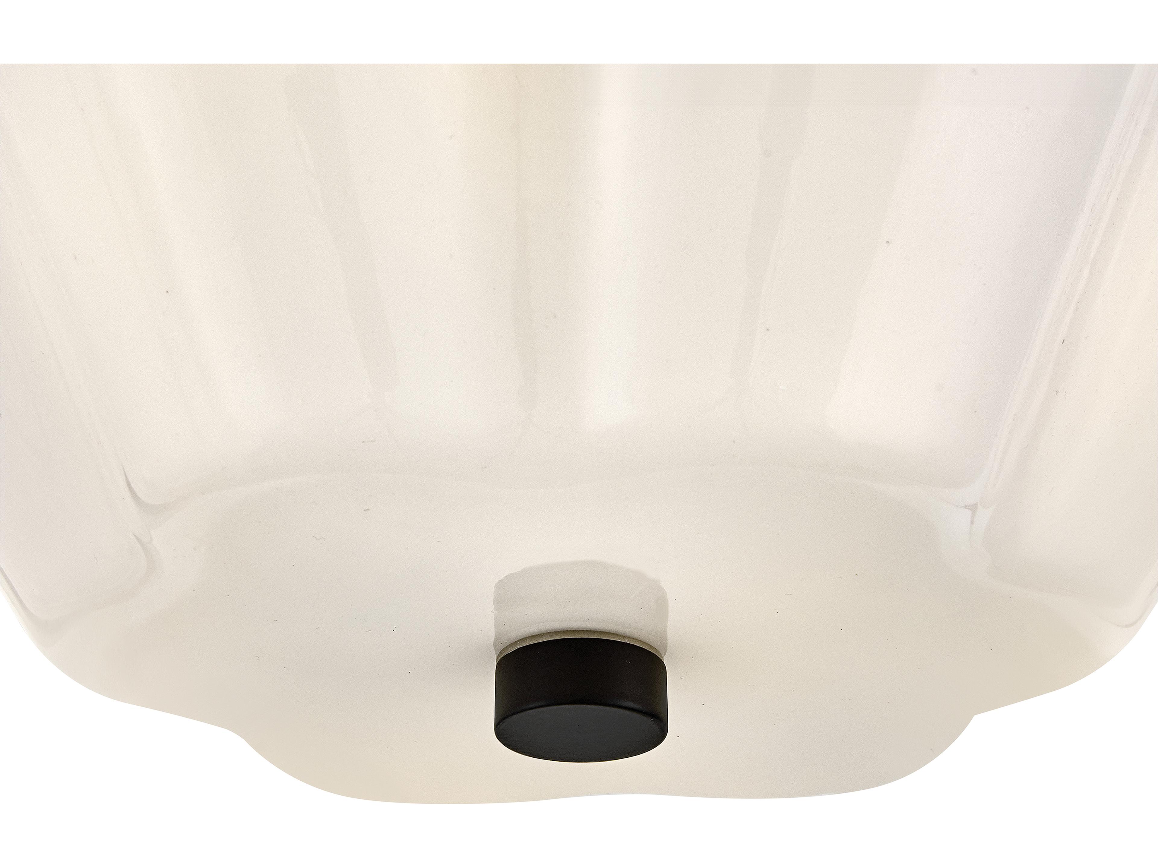Lark Living Honey 3-Light Black Flush Mount