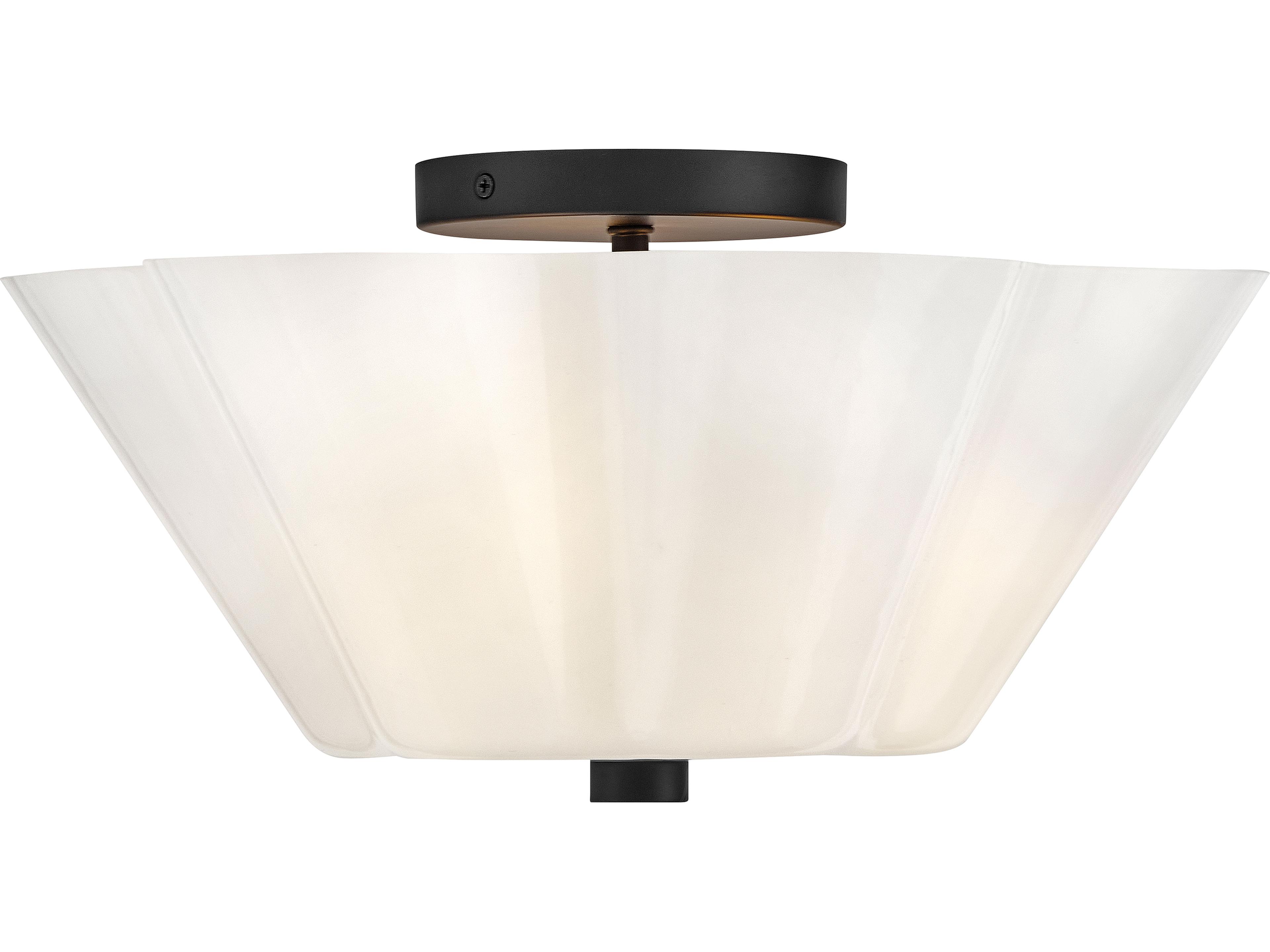 Lark Living Honey 3-Light Black Flush Mount
