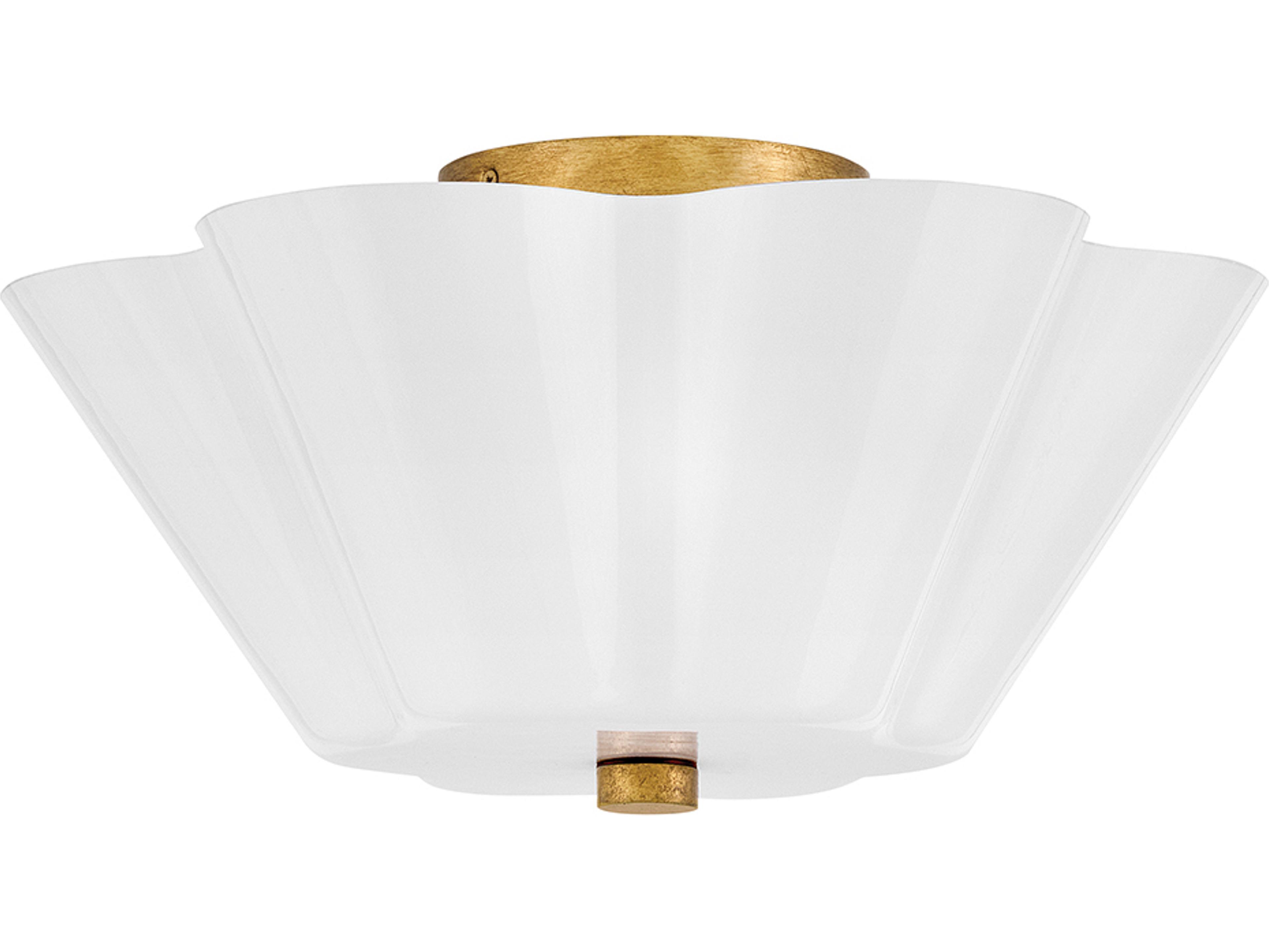Lark Living Honey 3-Light Distressed Brass Flush Mount