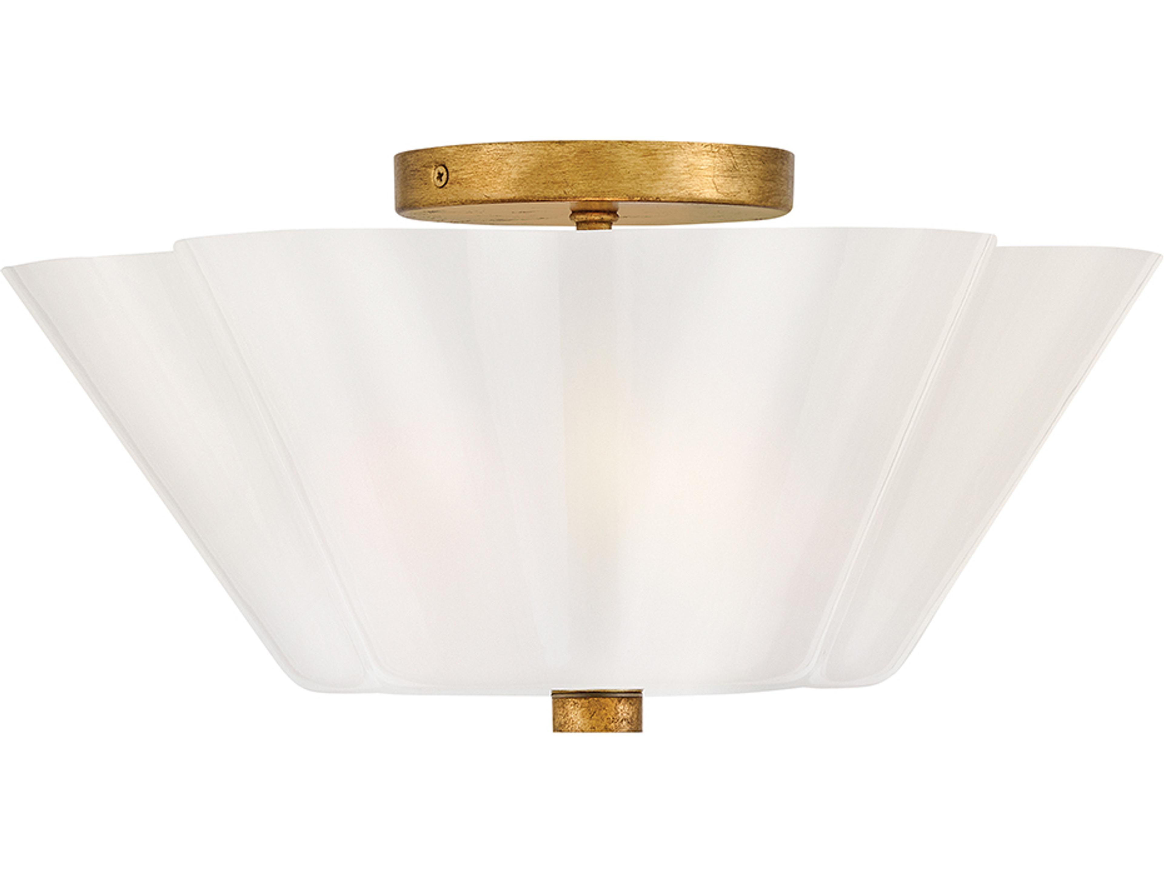 Lark Living Honey 3-Light Distressed Brass Flush Mount