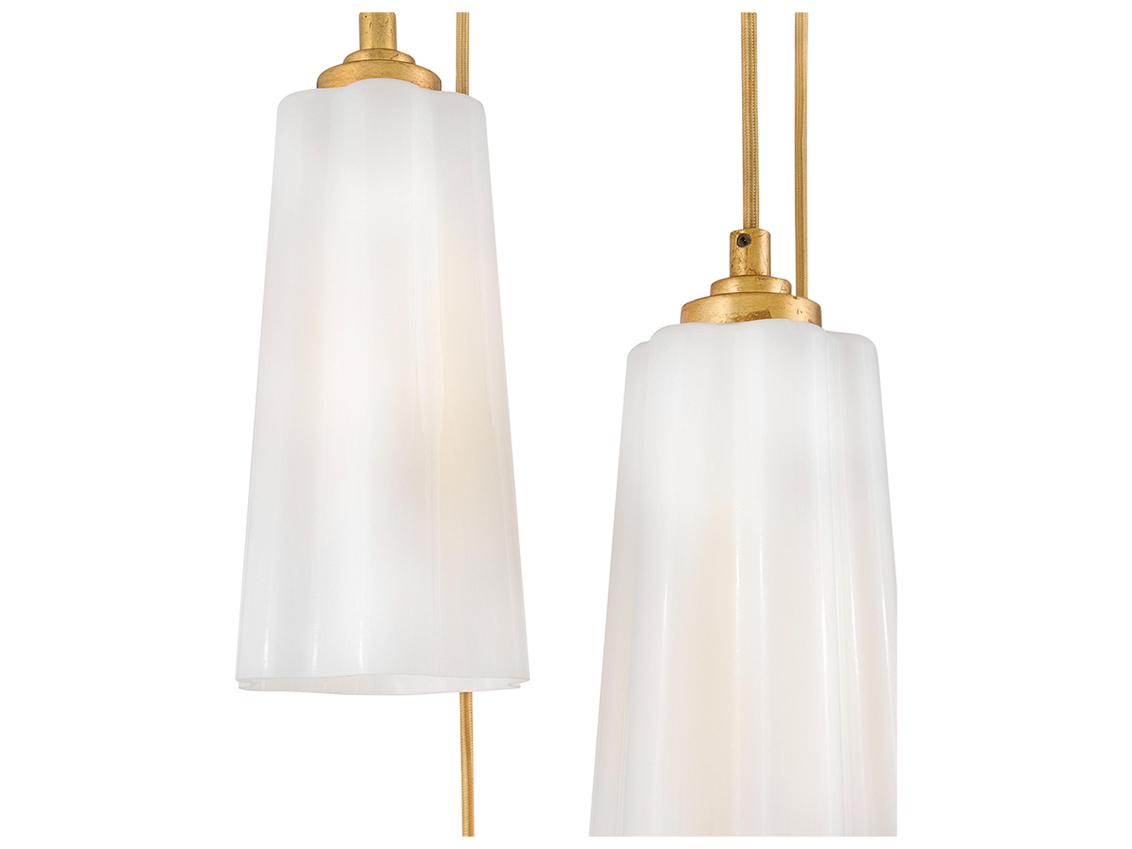 Lark Living Honey 5-Light Distressed Brass Cylinder Pendant