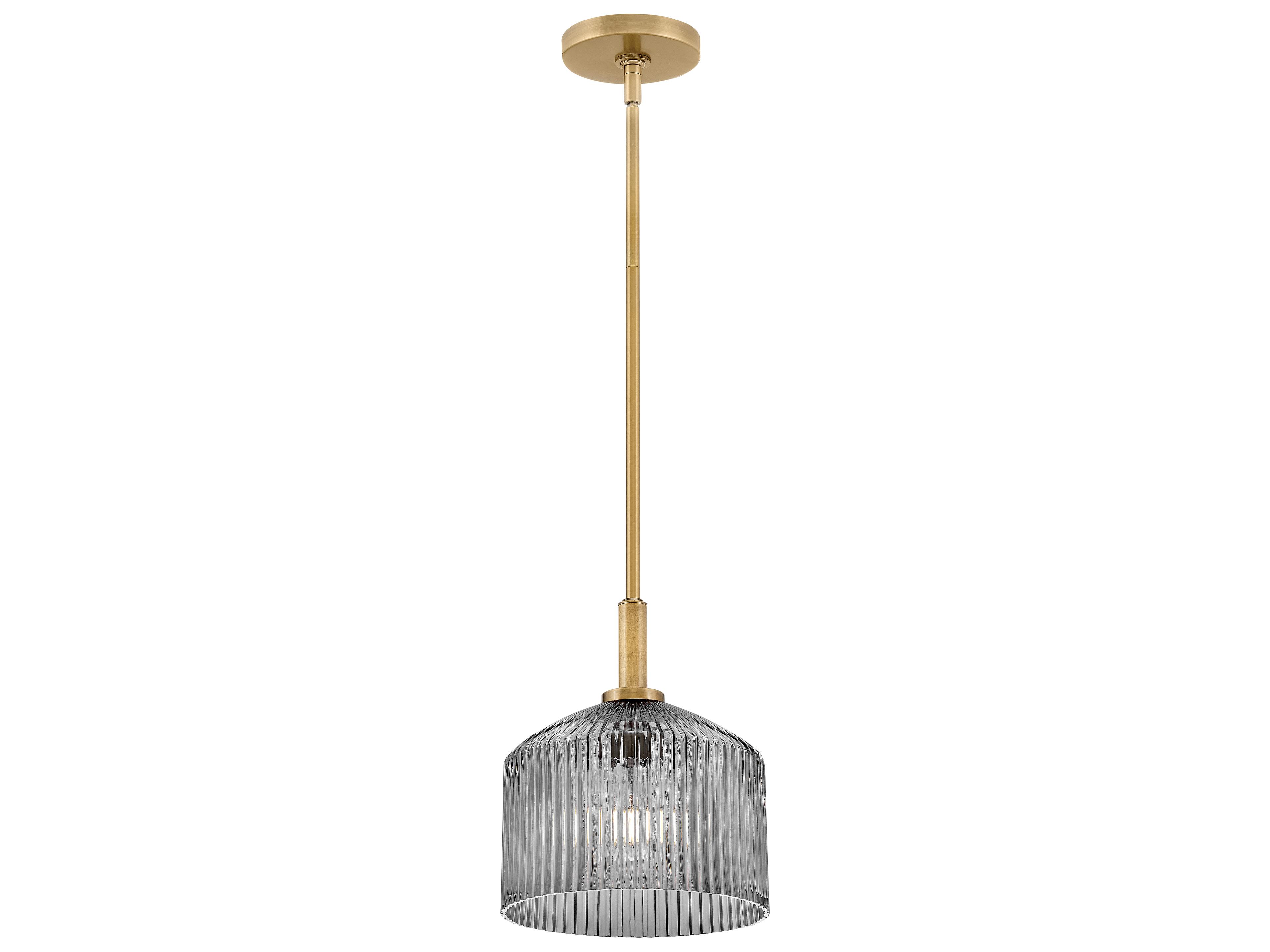 Lisette 1-Light Lacquered Brass Black Dome Mini Pendant