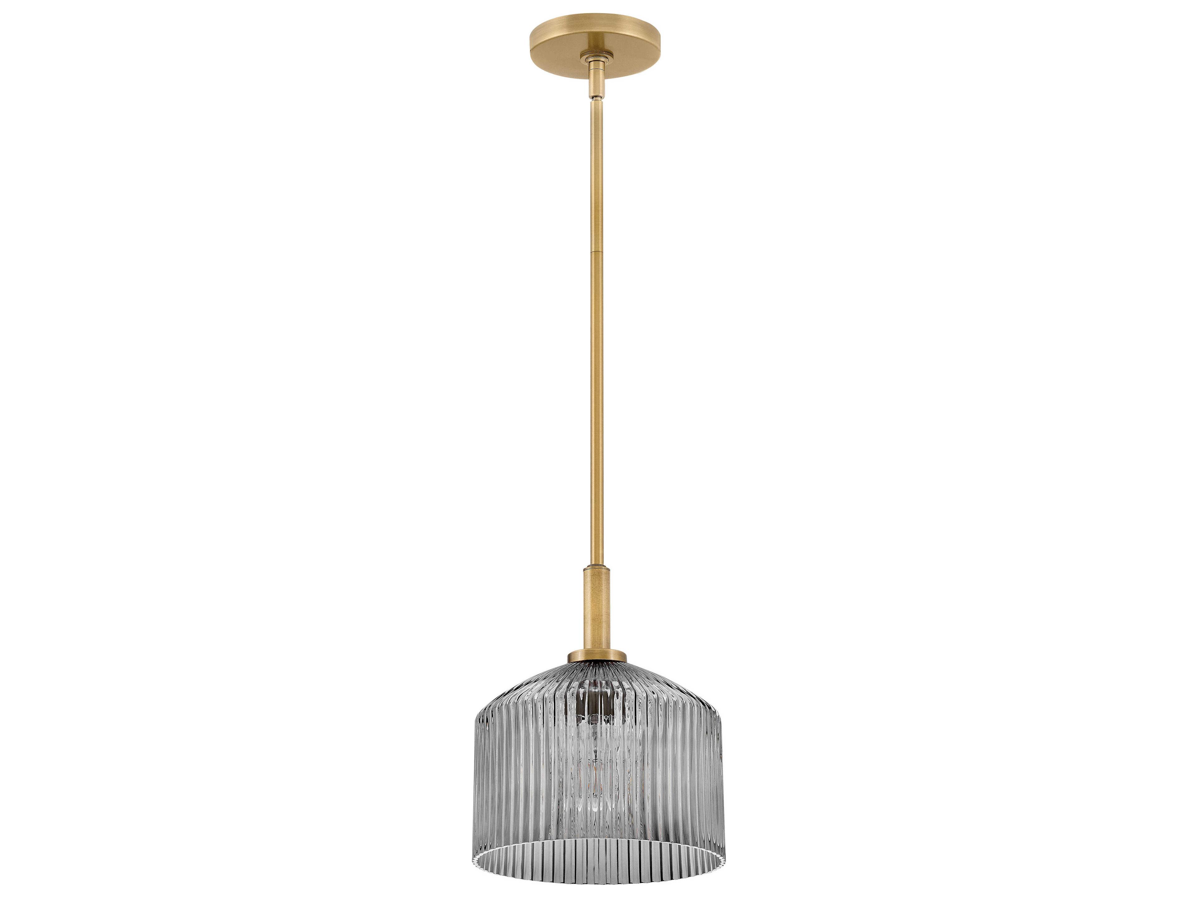 Lark Living Lisette 1-Light Lacquered Brass Black Dome Mini Pendant