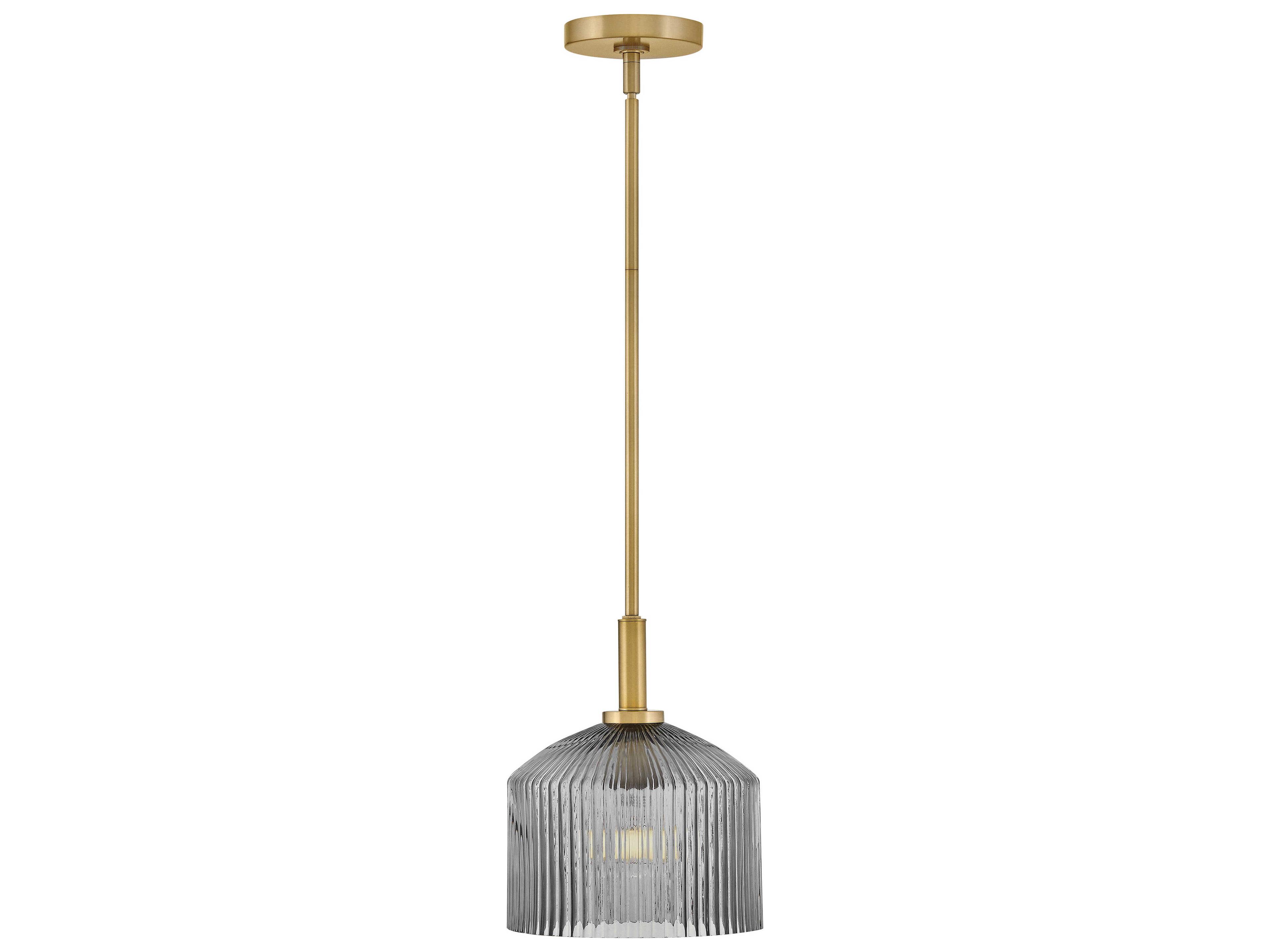 Lark Living Lisette 1-Light Lacquered Brass Black Dome Mini Pendant