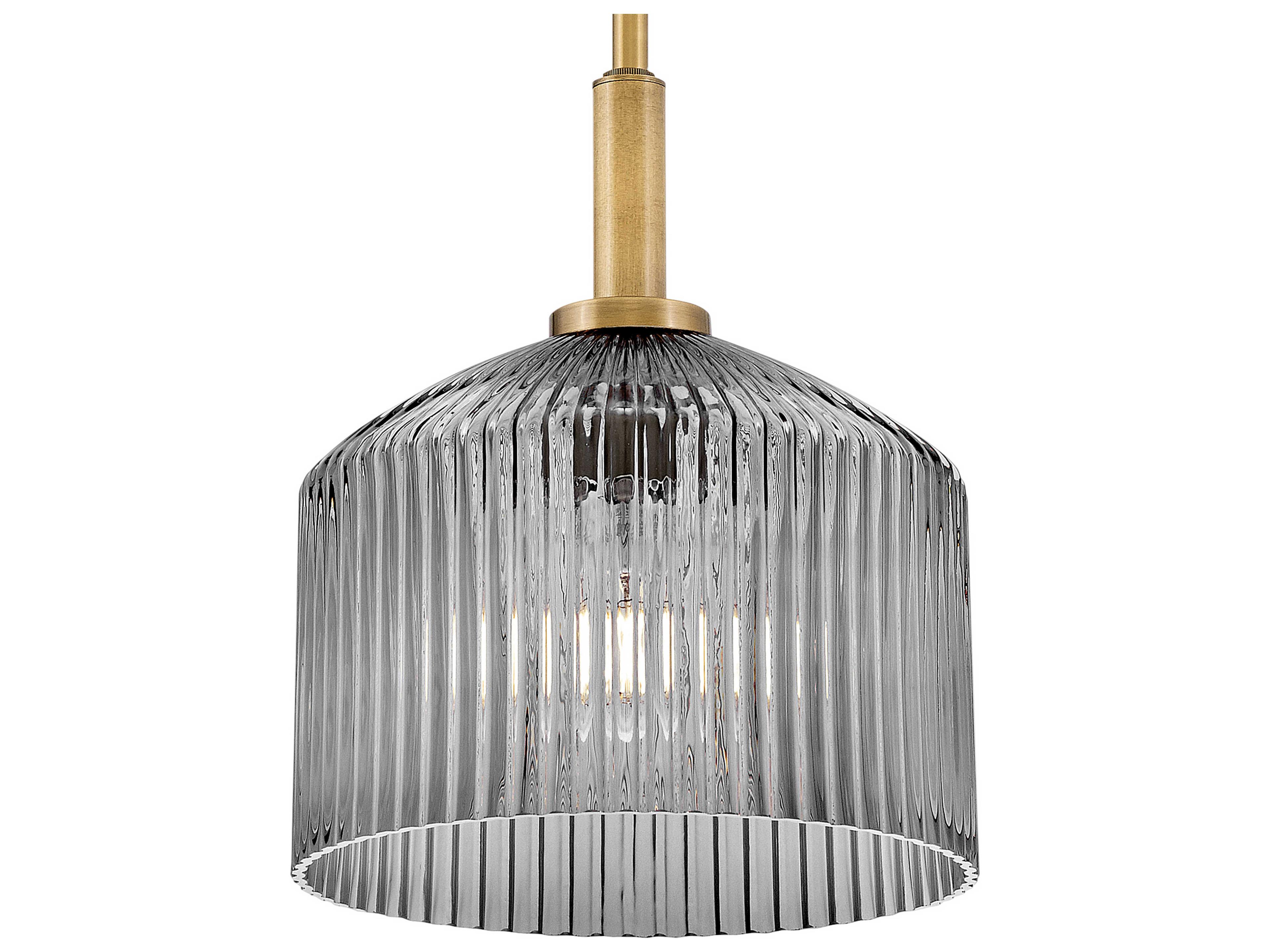 Lark Living Lisette 1-Light Lacquered Brass Black Dome Mini Pendant