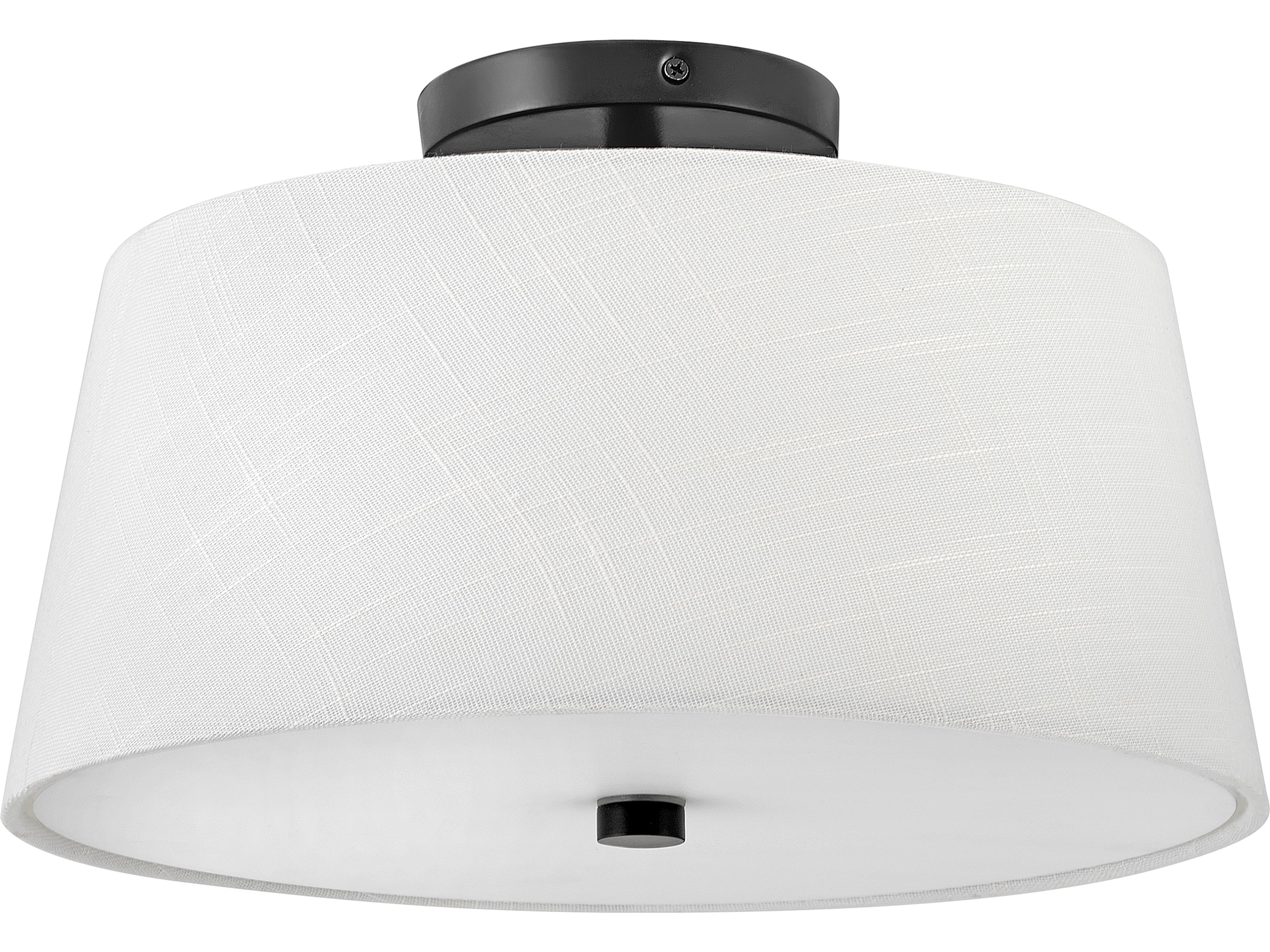 Beale 2-Light Black Drum Flush Mount