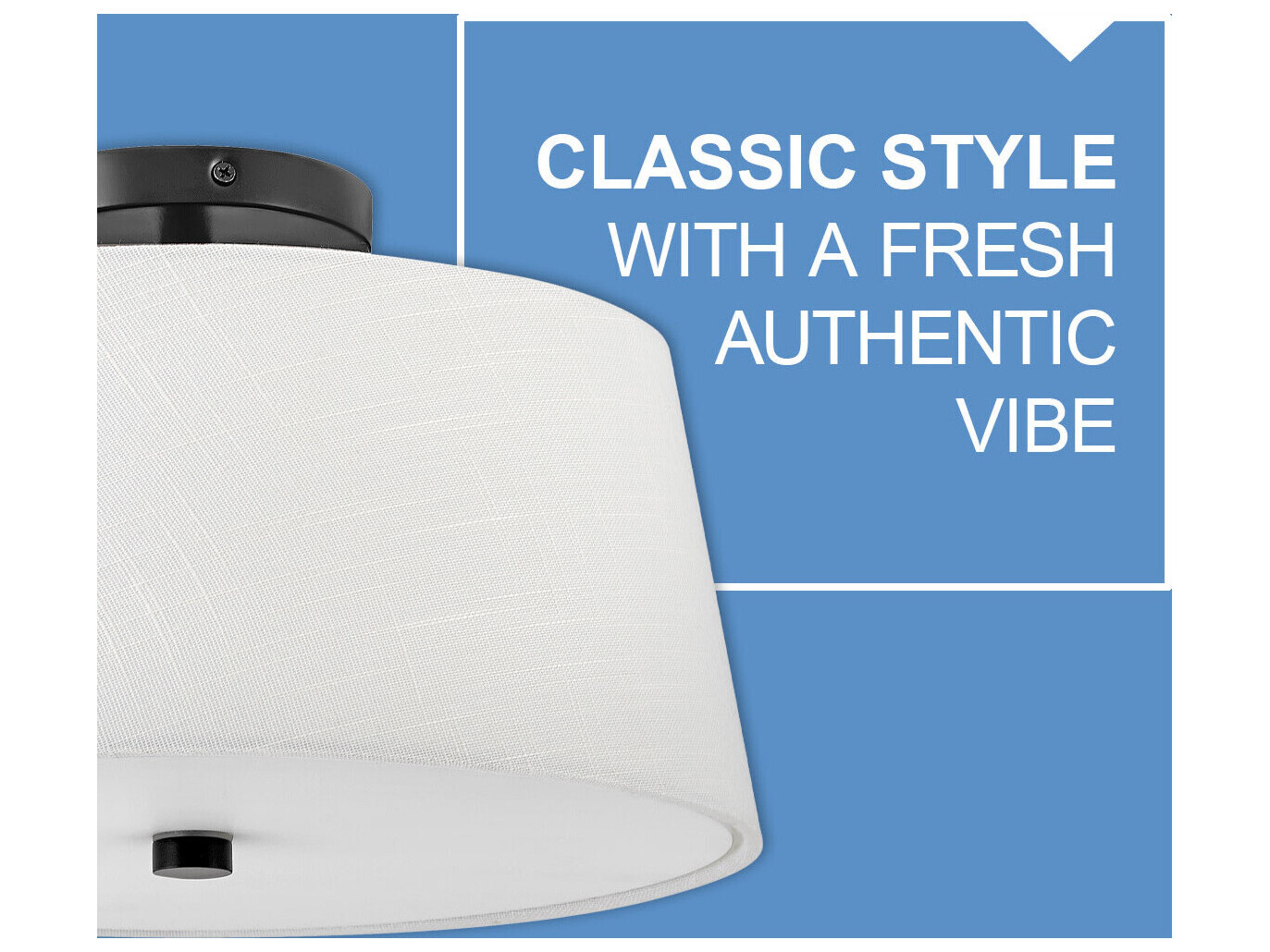 Lark Living Beale 2-Light Black Drum Flush Mount