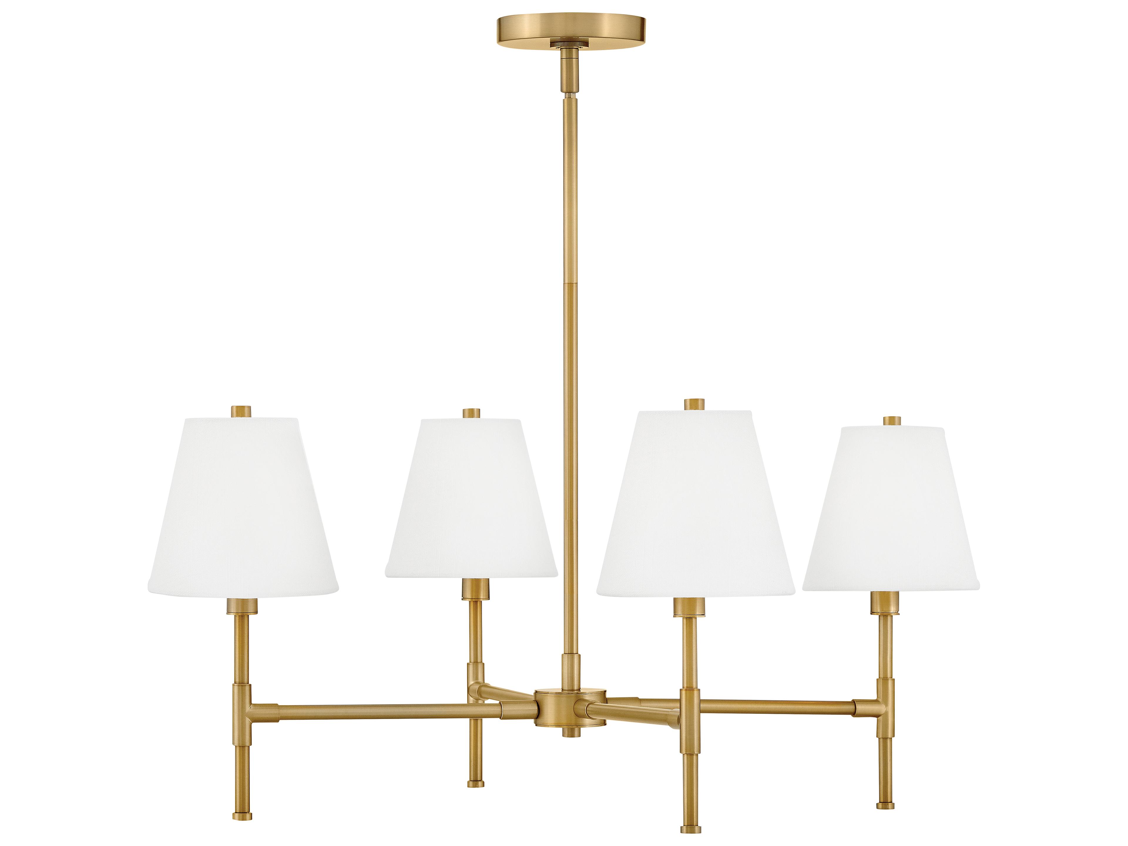 Beale 4-Light Lacquered Brass Empire Chandelier