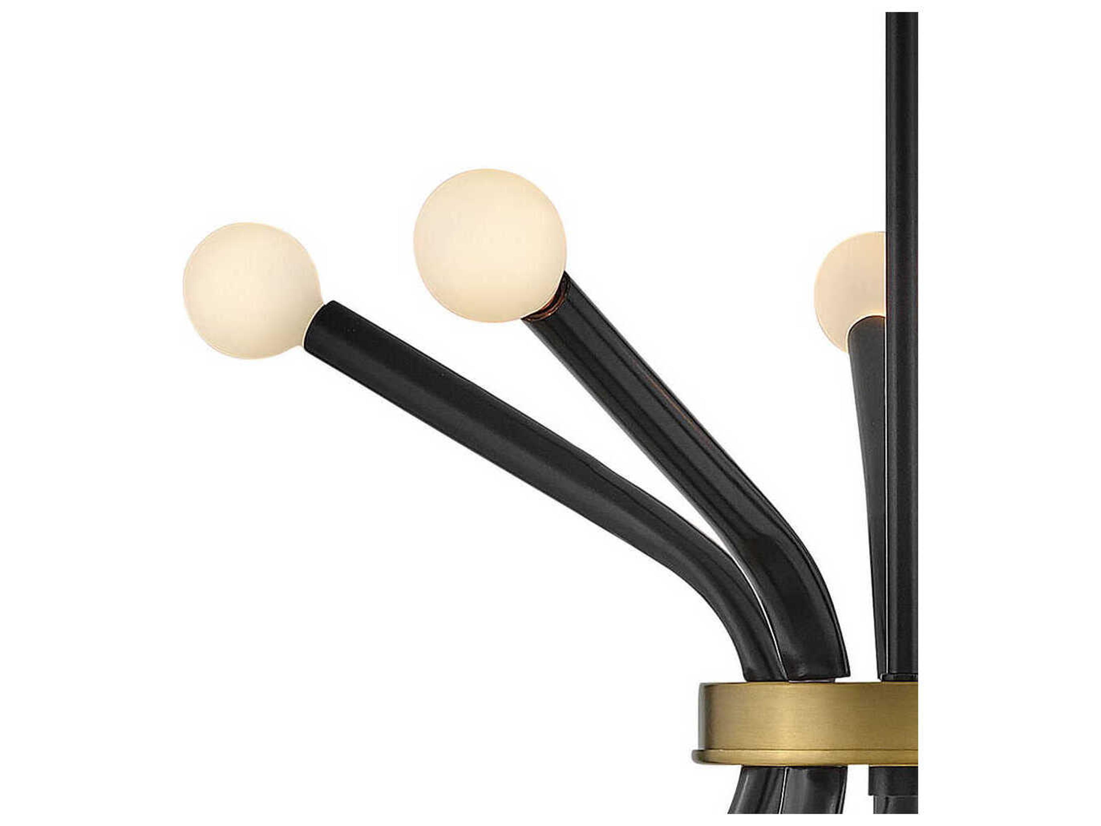 Lark Living Axton 10-Light Black Lacquered Brass Chandelier