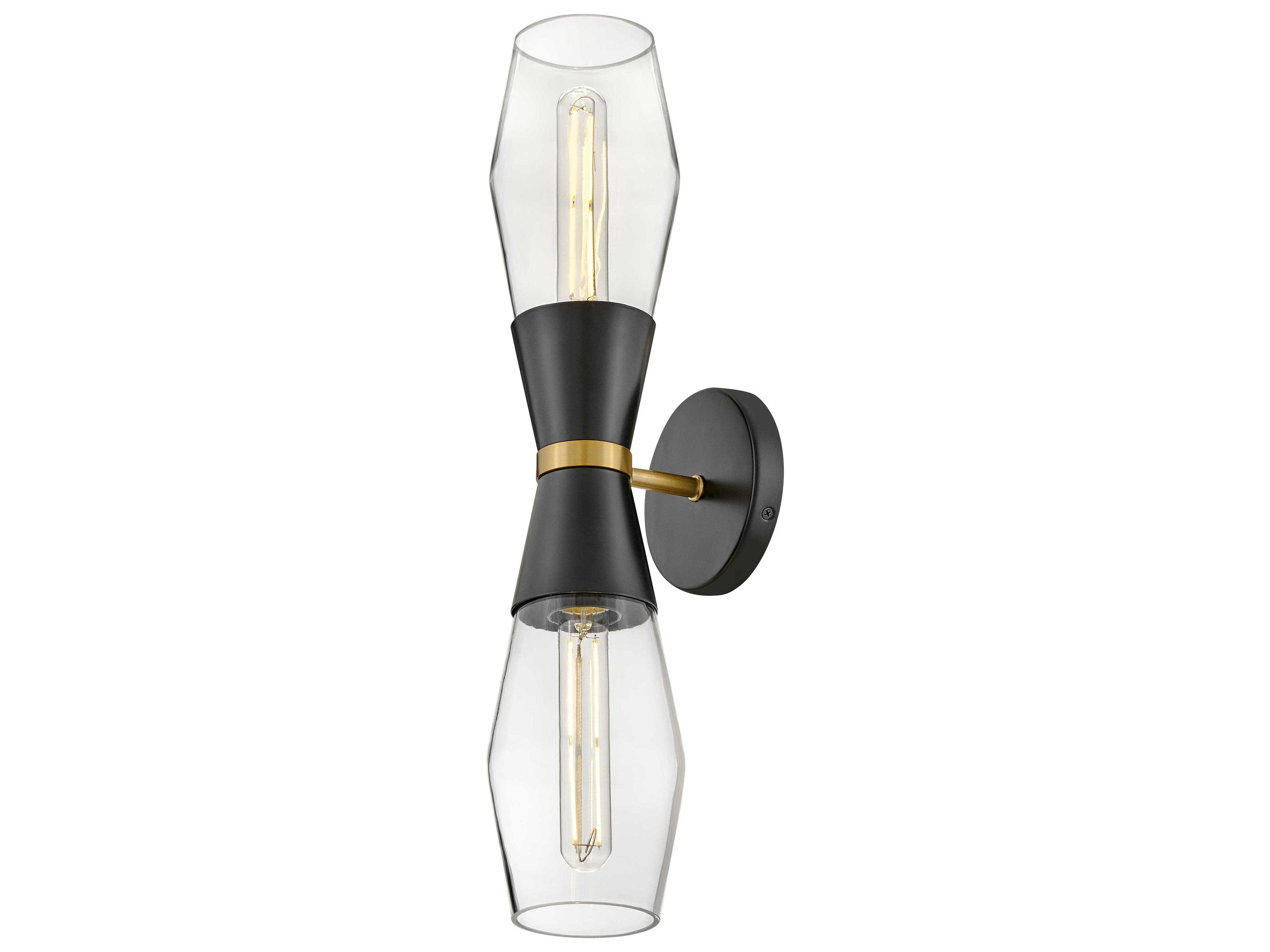Lark Living Livie 2-Light Black Lacquered Brass Vanity Light