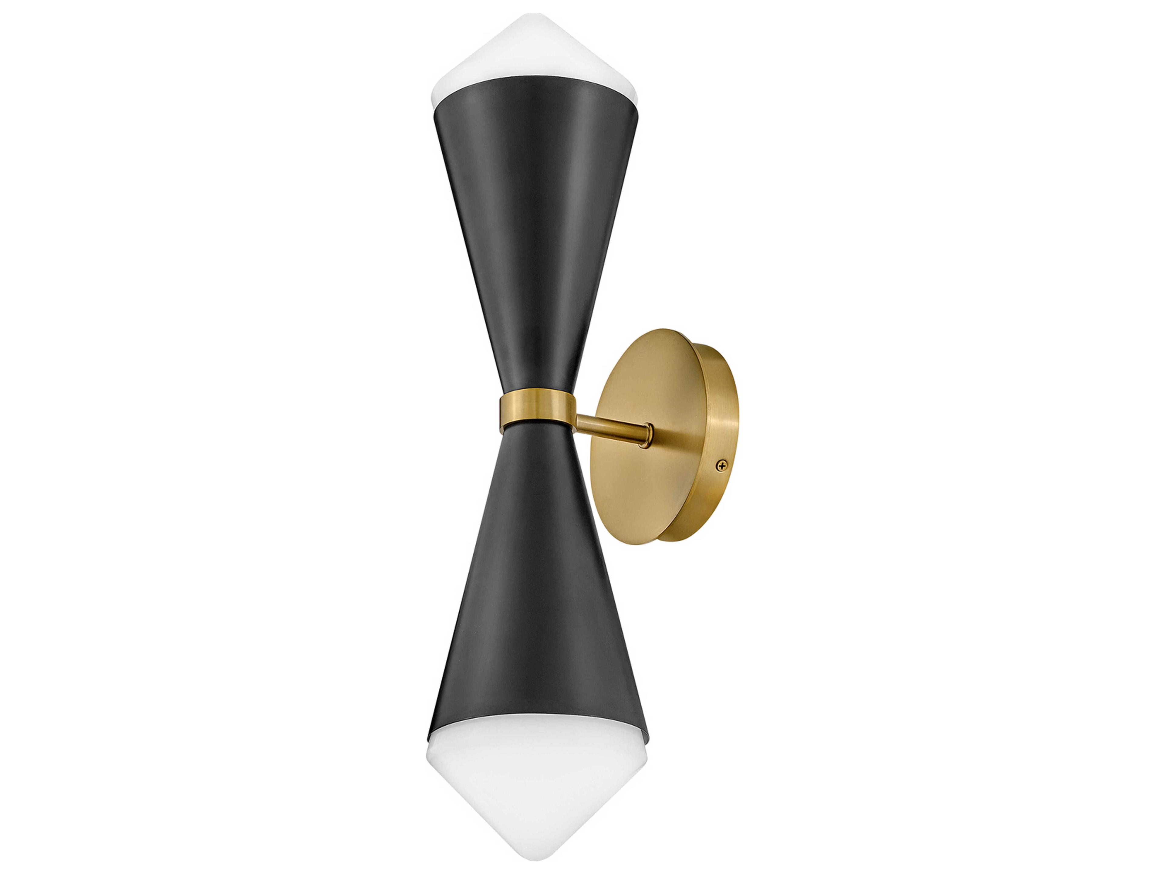 Lark Living Betty 2-Light Black Lacquered Brass Wall Sconce