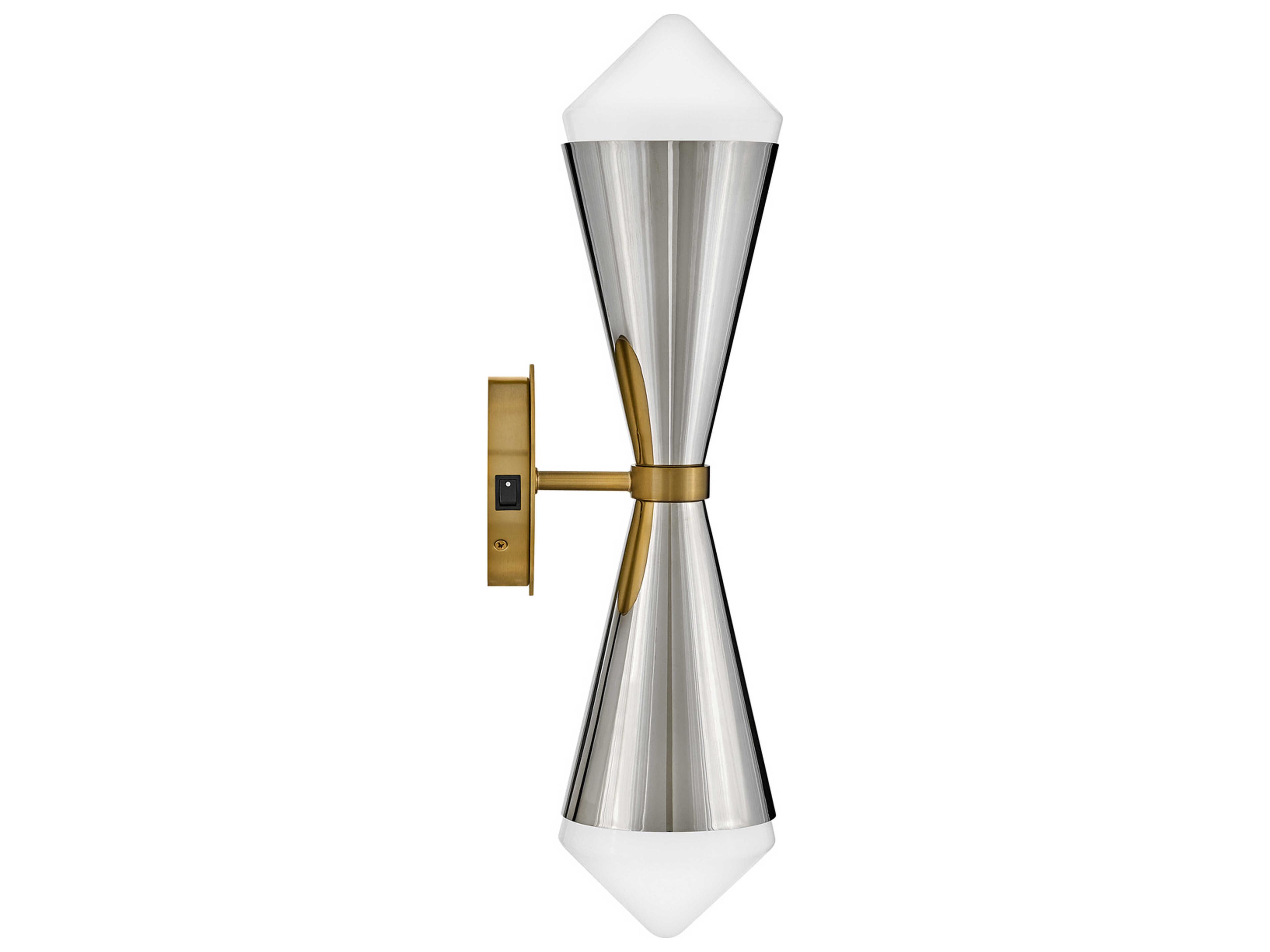 Lark Living Betty 2-Light Polished Nickel Lacquered Brass Wall Sconce
