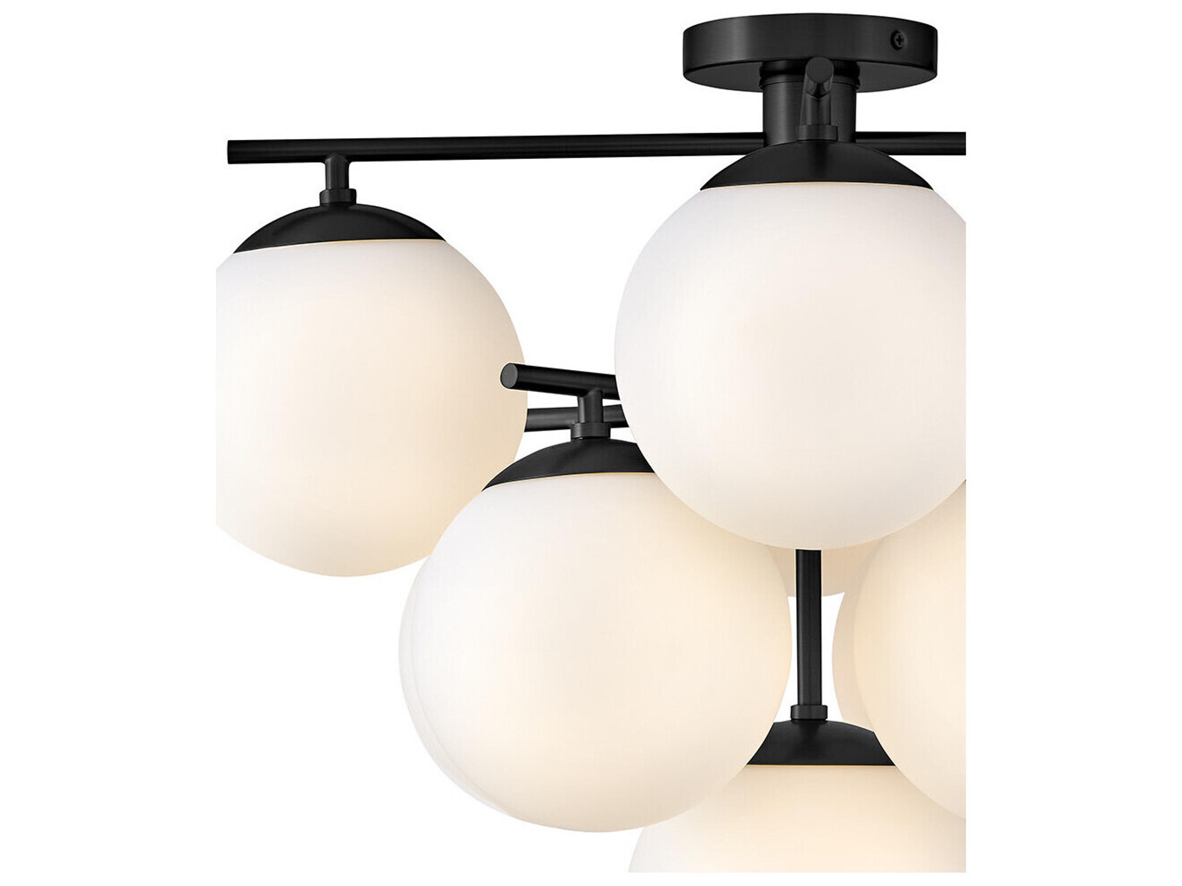Lark Living Julep 9-Light Black Globe Flush Mount
