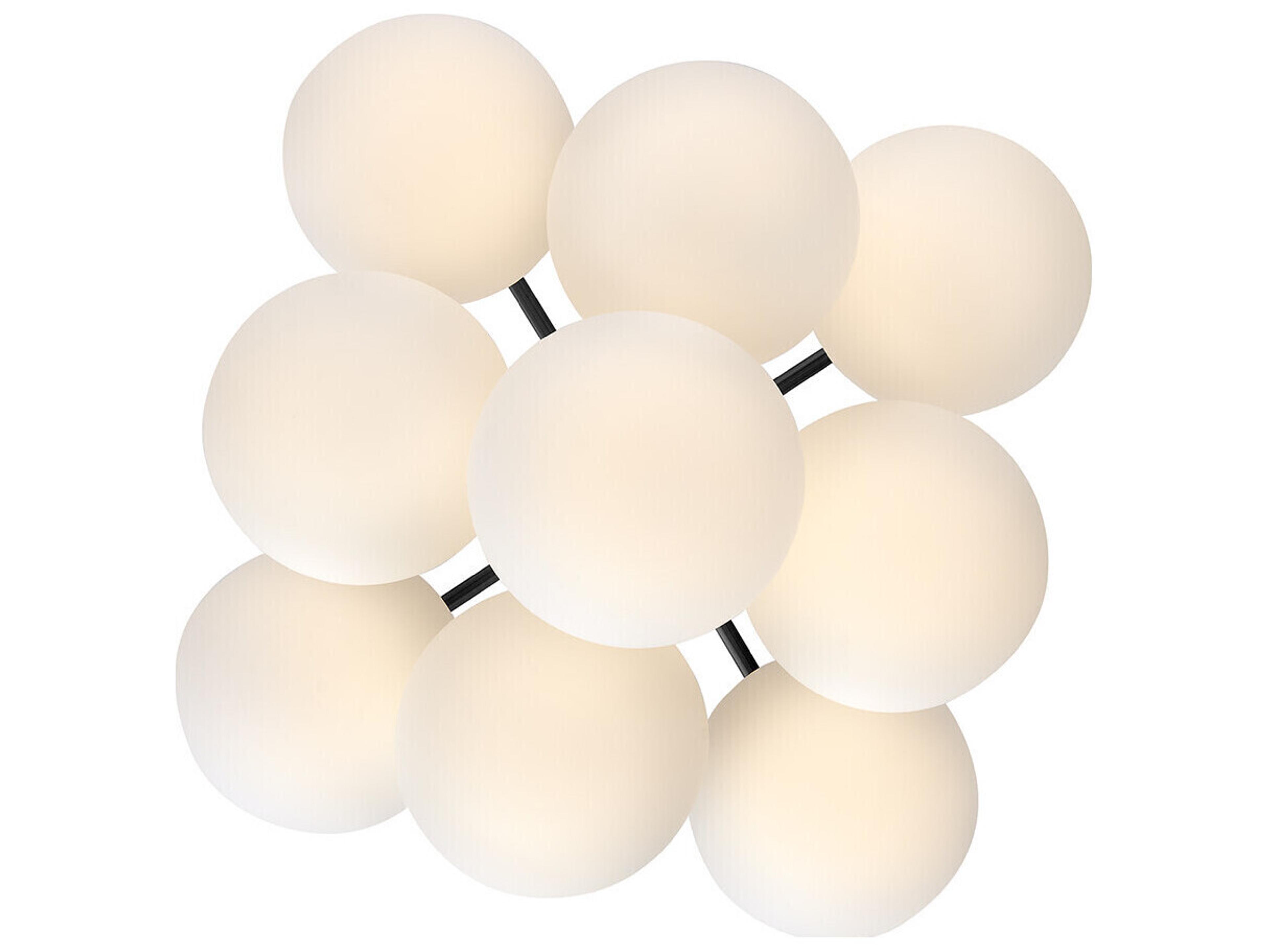 Lark Living Julep 9-Light Black Globe Flush Mount