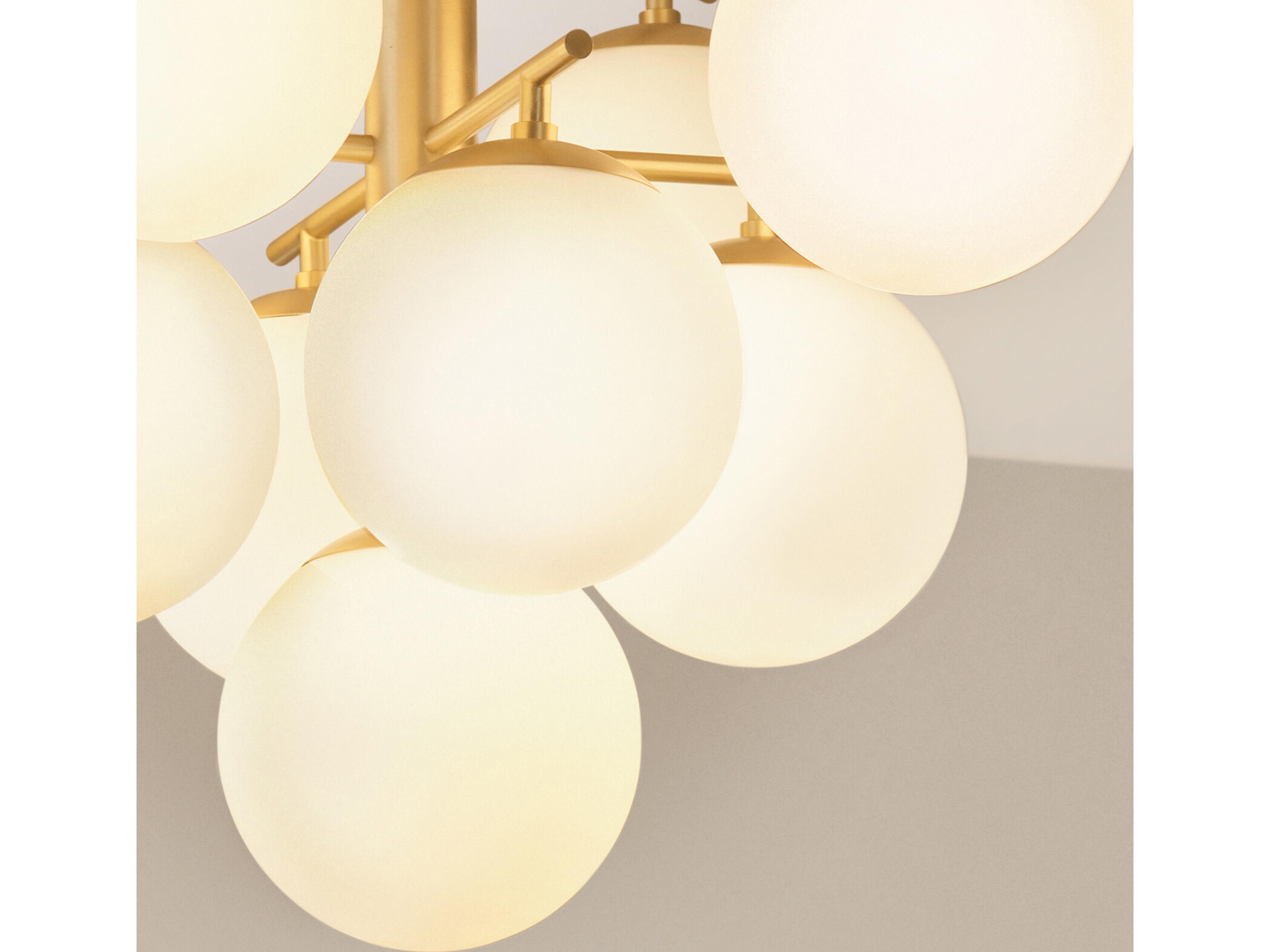 Lark Living Julep 9-Light Lacquered Brass Globe Flush Mount