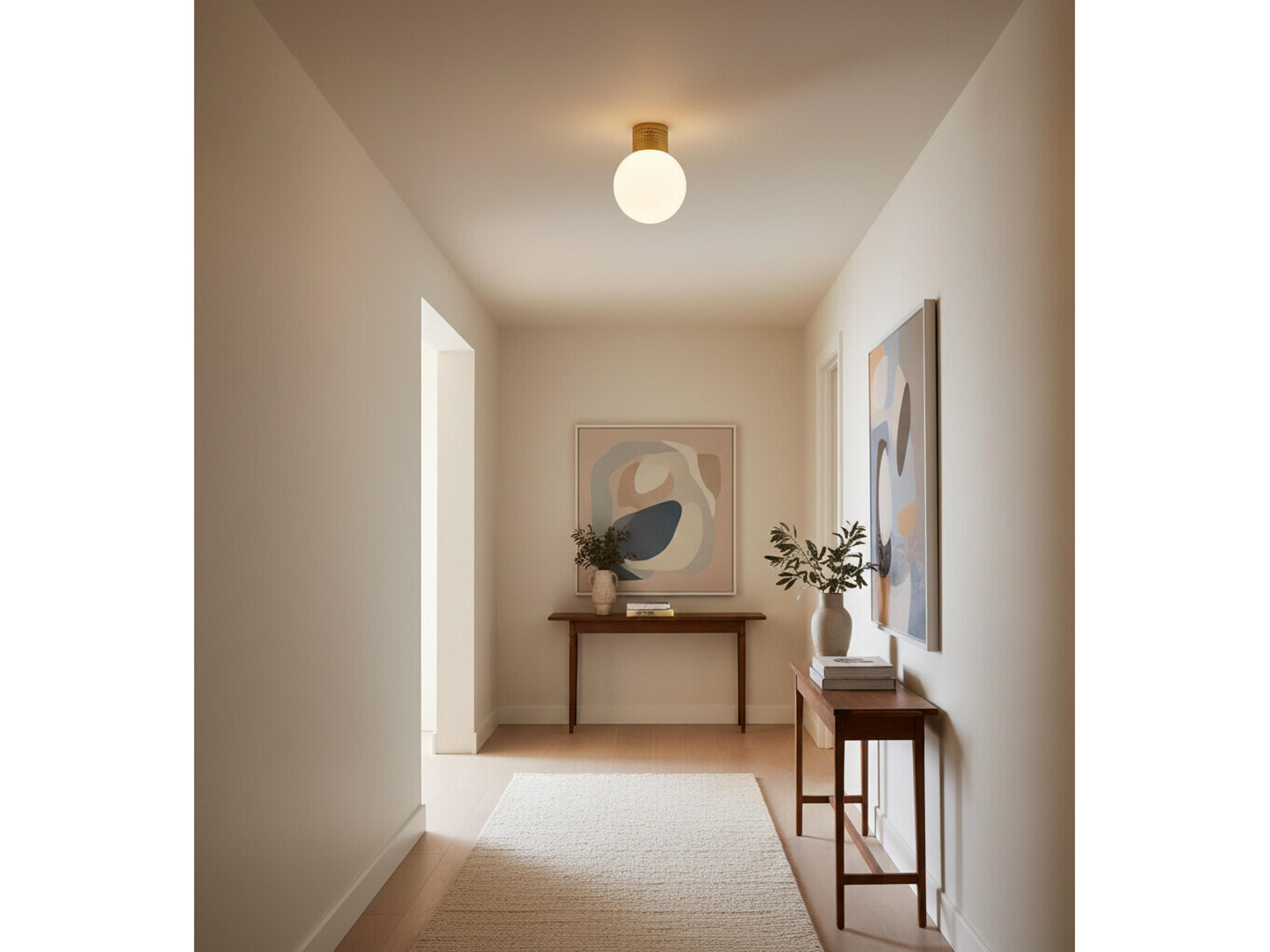 Lark Living Taj 1-Light Lacquered Brass Globe Flush Mount