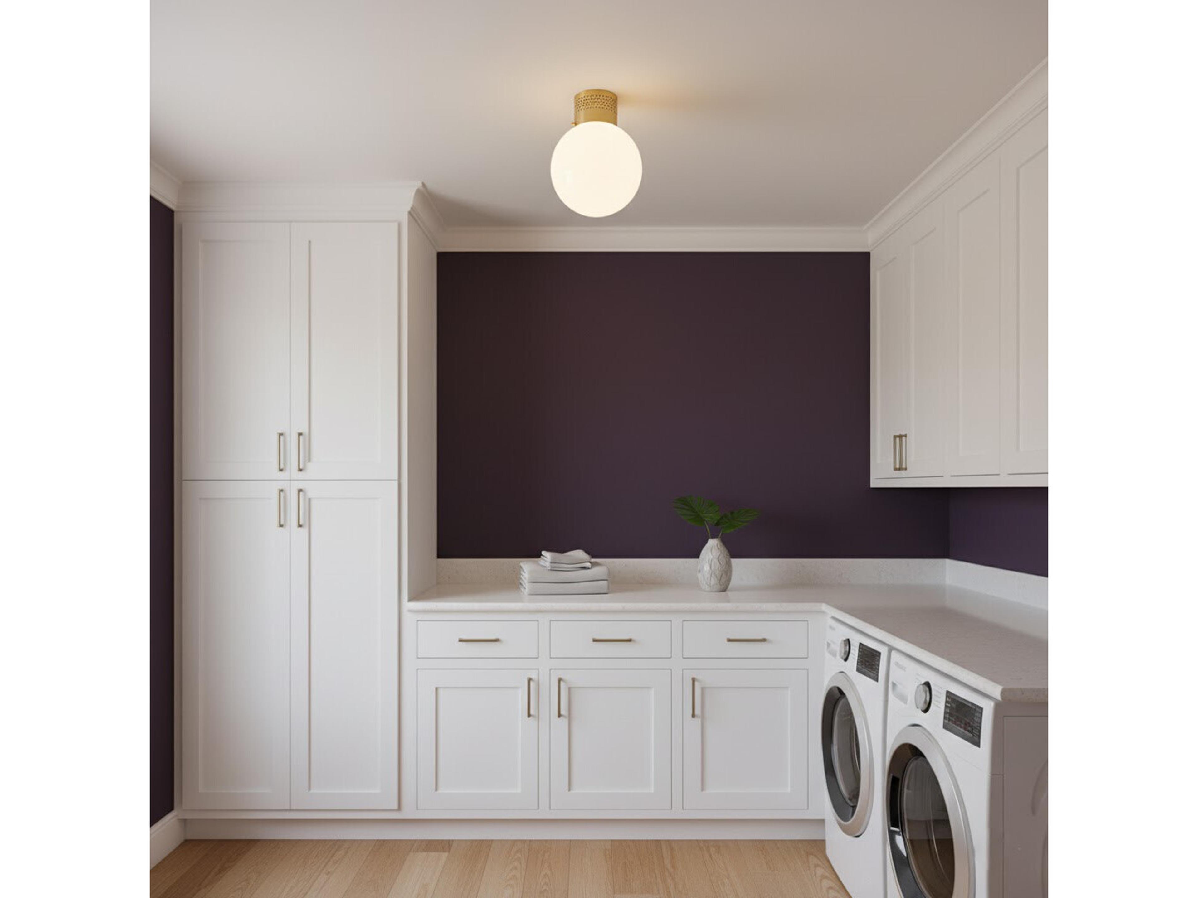 Lark Living Taj 1-Light Lacquered Brass Globe Flush Mount