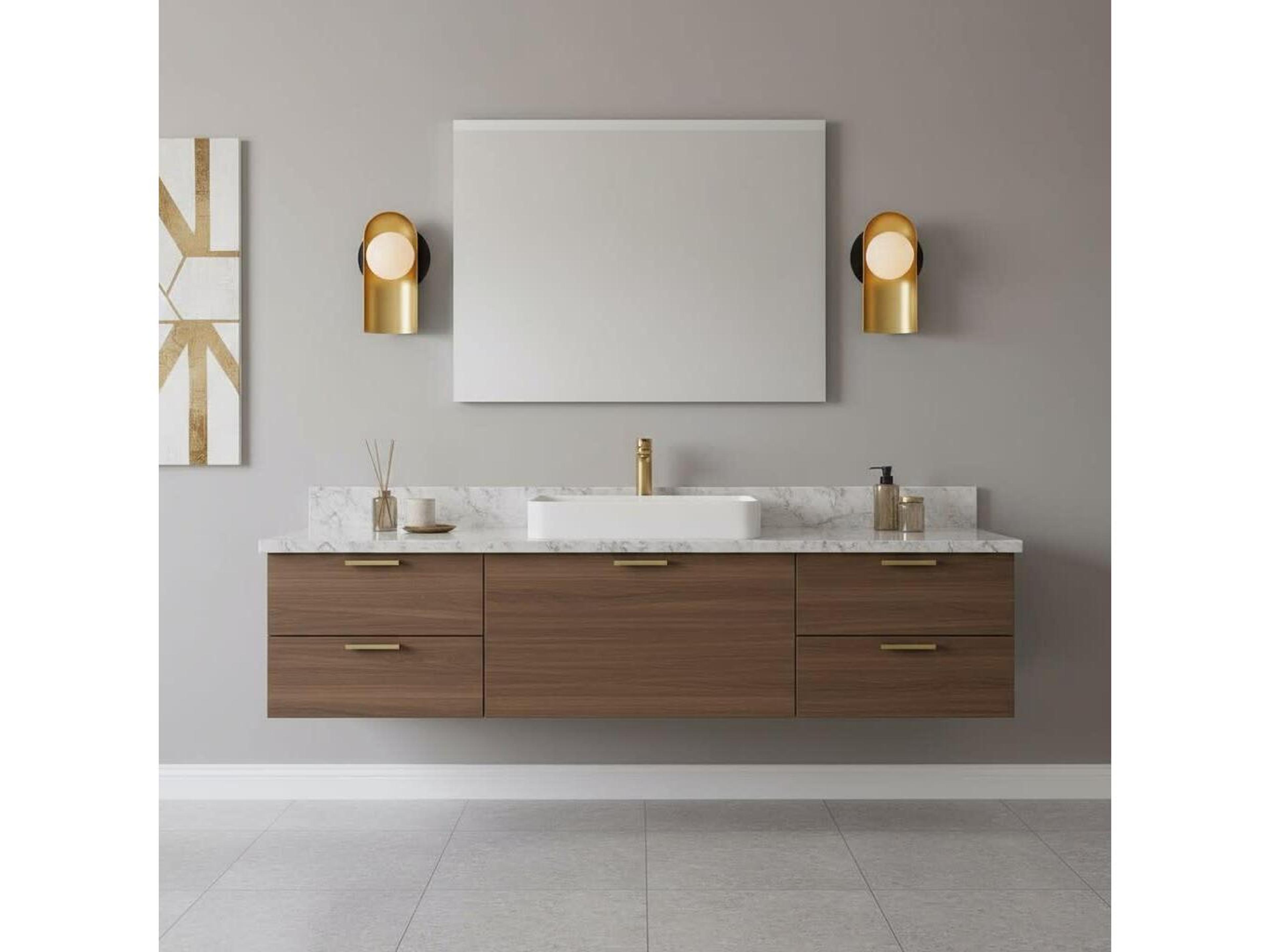 Lark Living Zuri 1-Light Black Lacquered Brass Wall Sconce