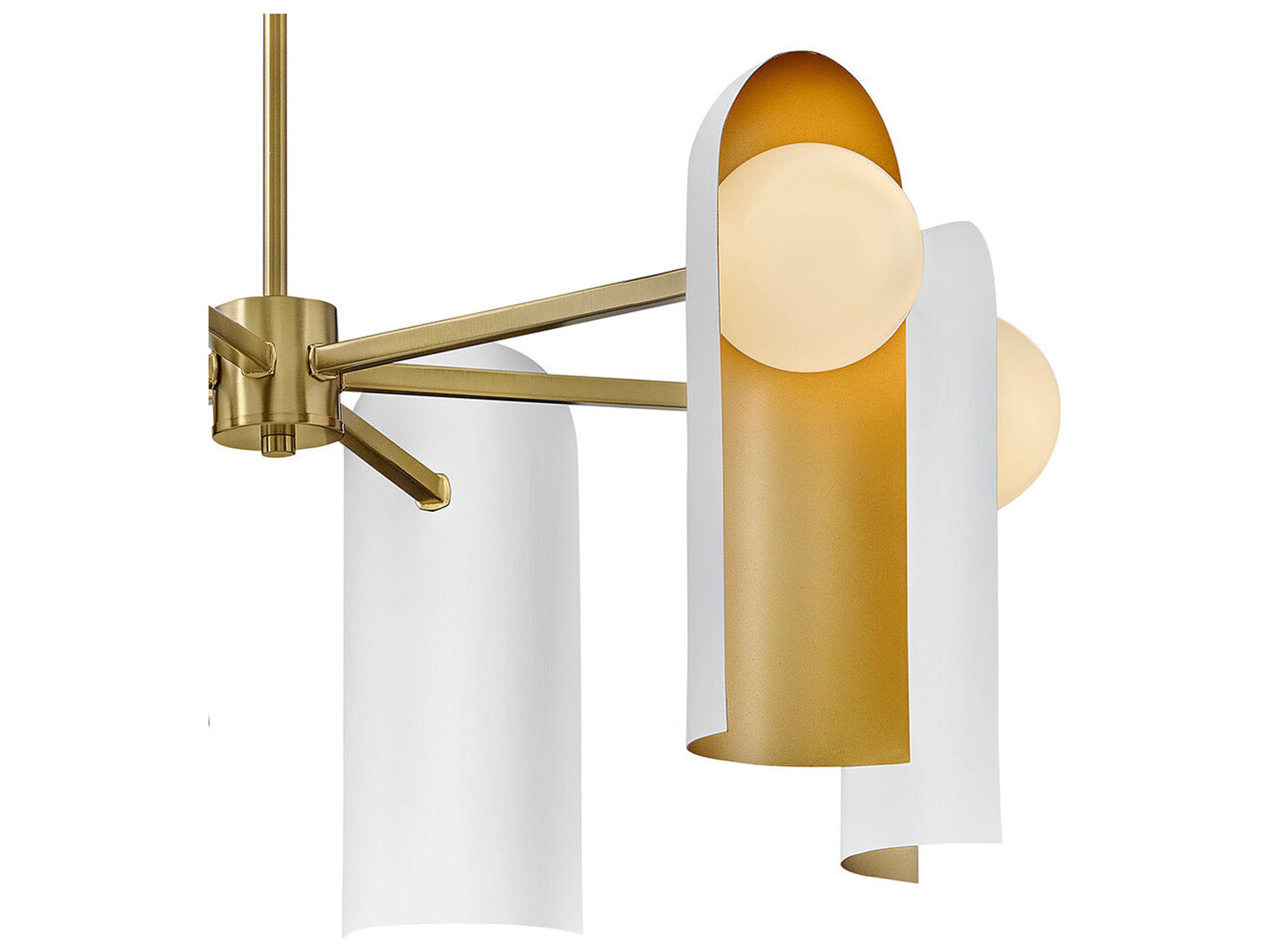 Lark Living Zuri 6-Light Off White Cylinder Globe Chandelier