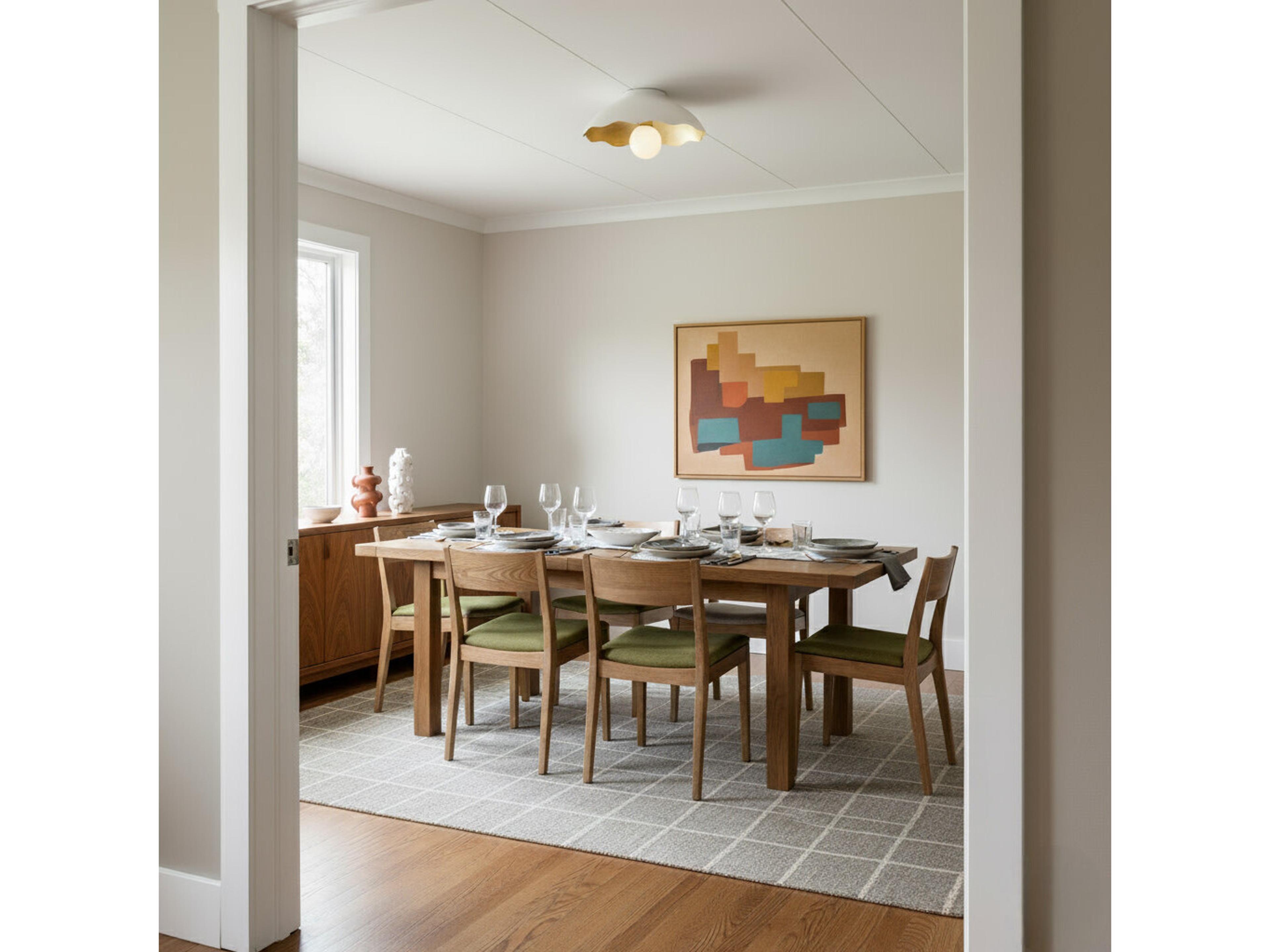 Lark Living Darla 1-Light Textured Plaster White Dome Flush Mount