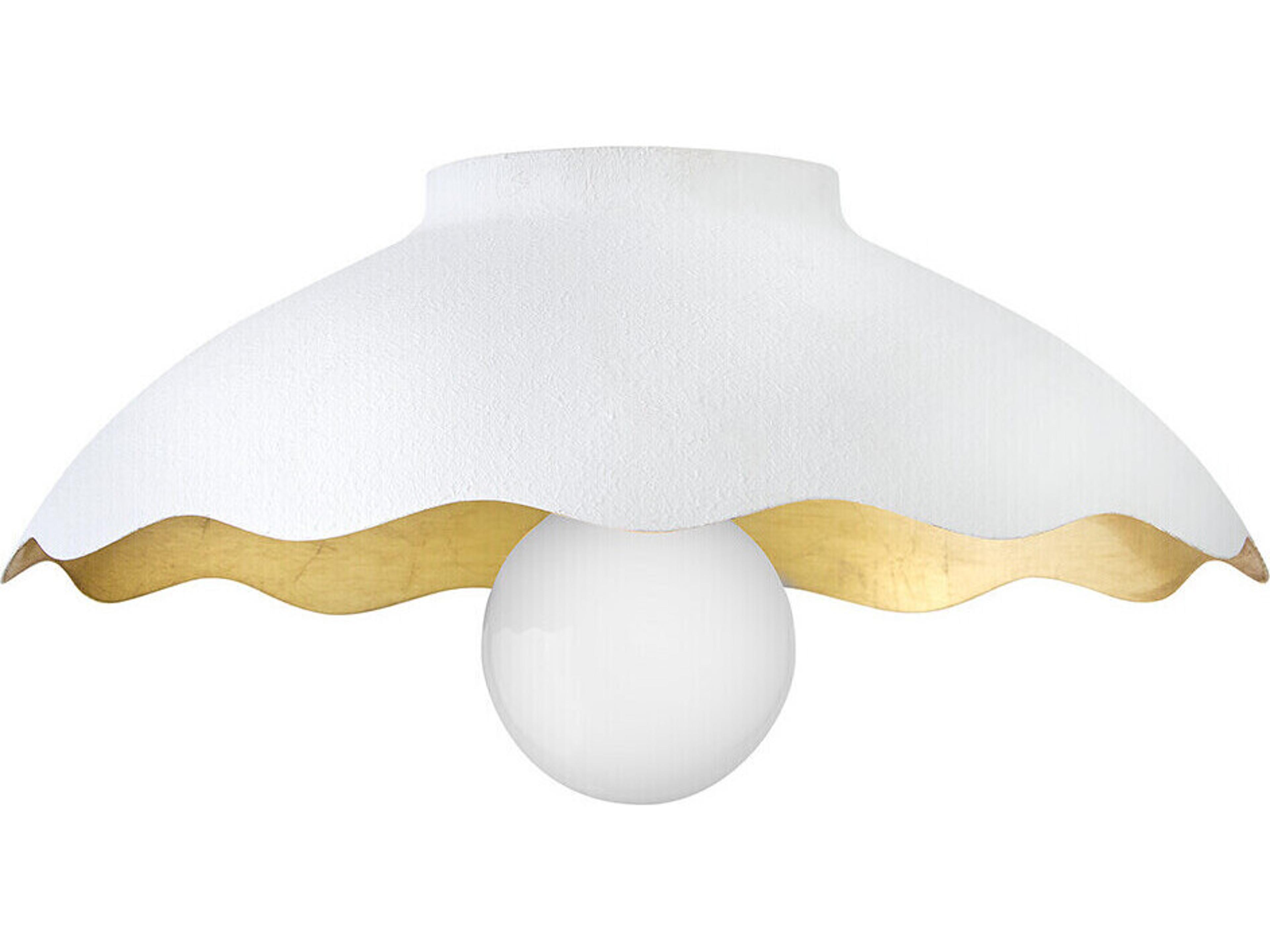Lark Living Darla 1-Light Textured Plaster White Dome Flush Mount