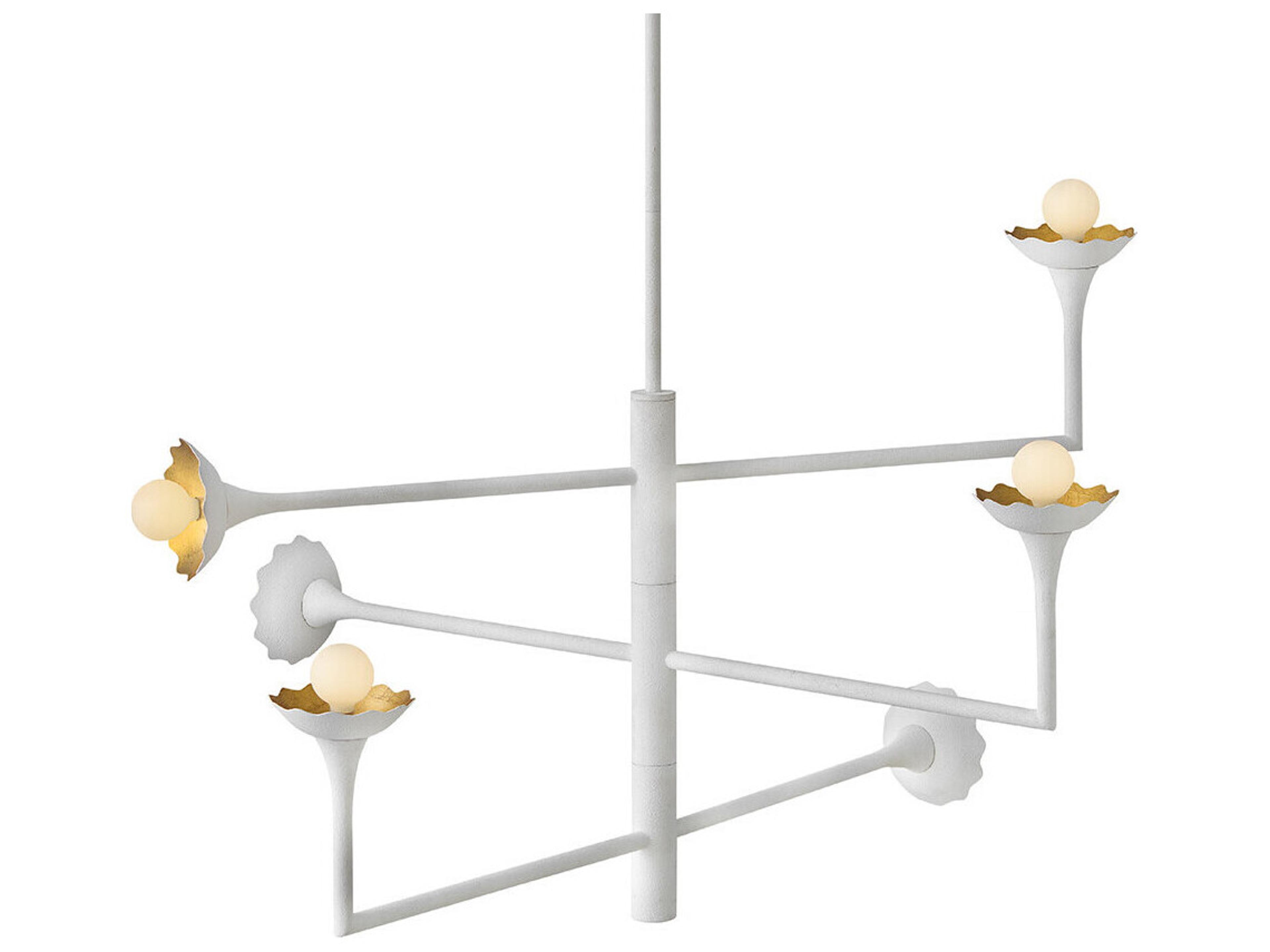 Lark Living Darla 6-Light Textured Plaster White Chandelier