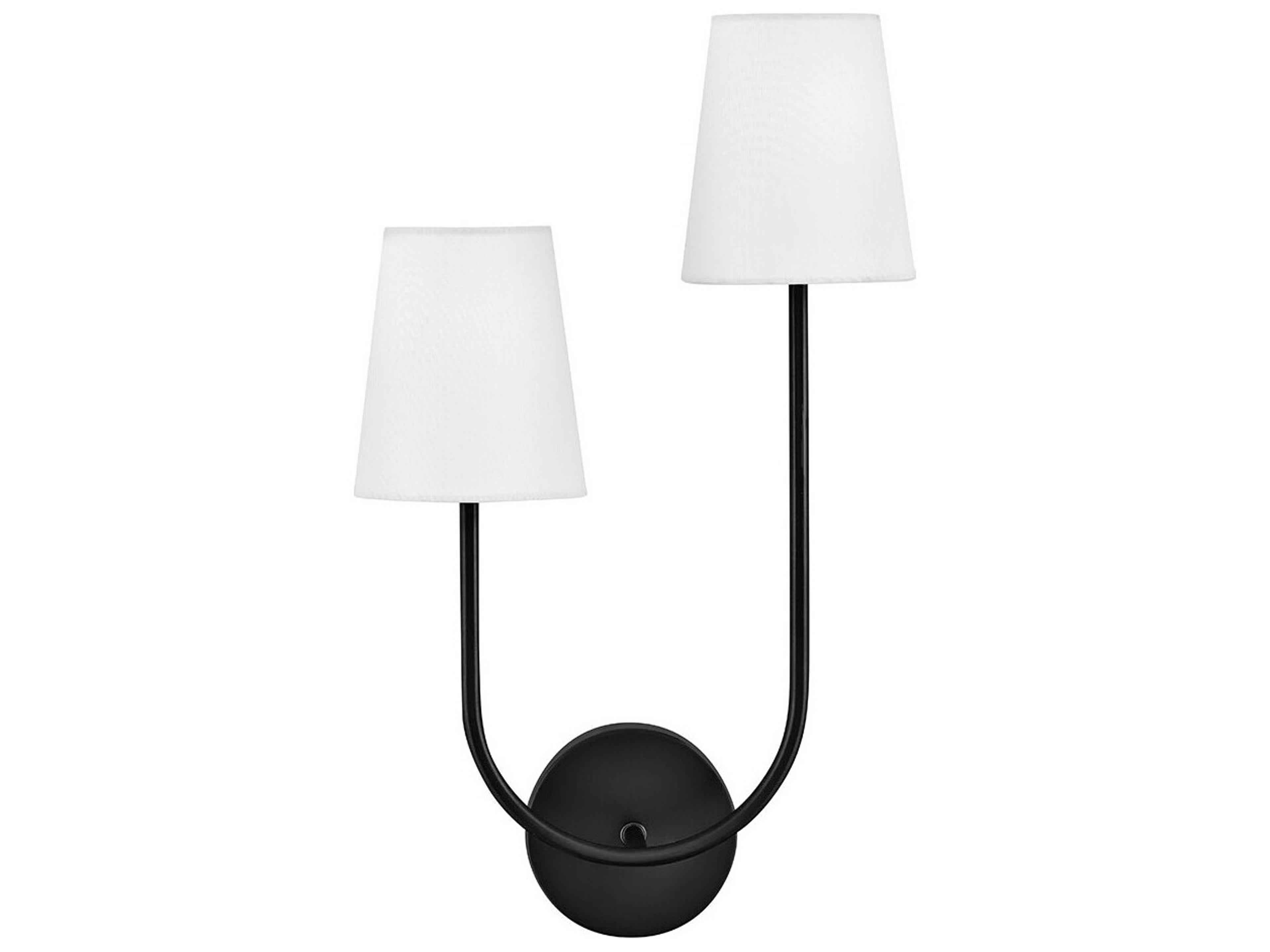 Lark Living Cora 2-Light Black Wall Sconce
