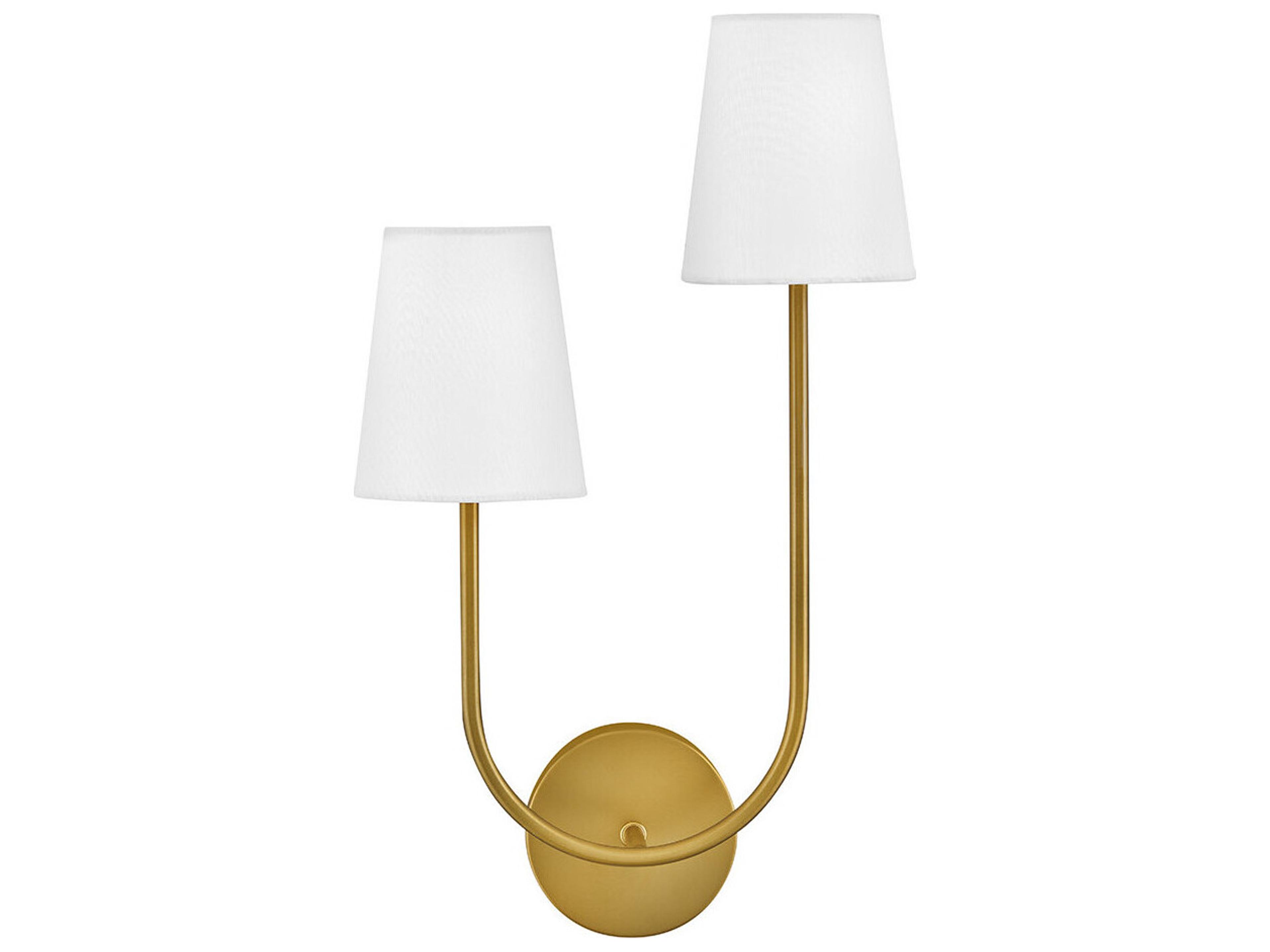 Lark Living Cora 2-Light Lacquered Brass Wall Sconce