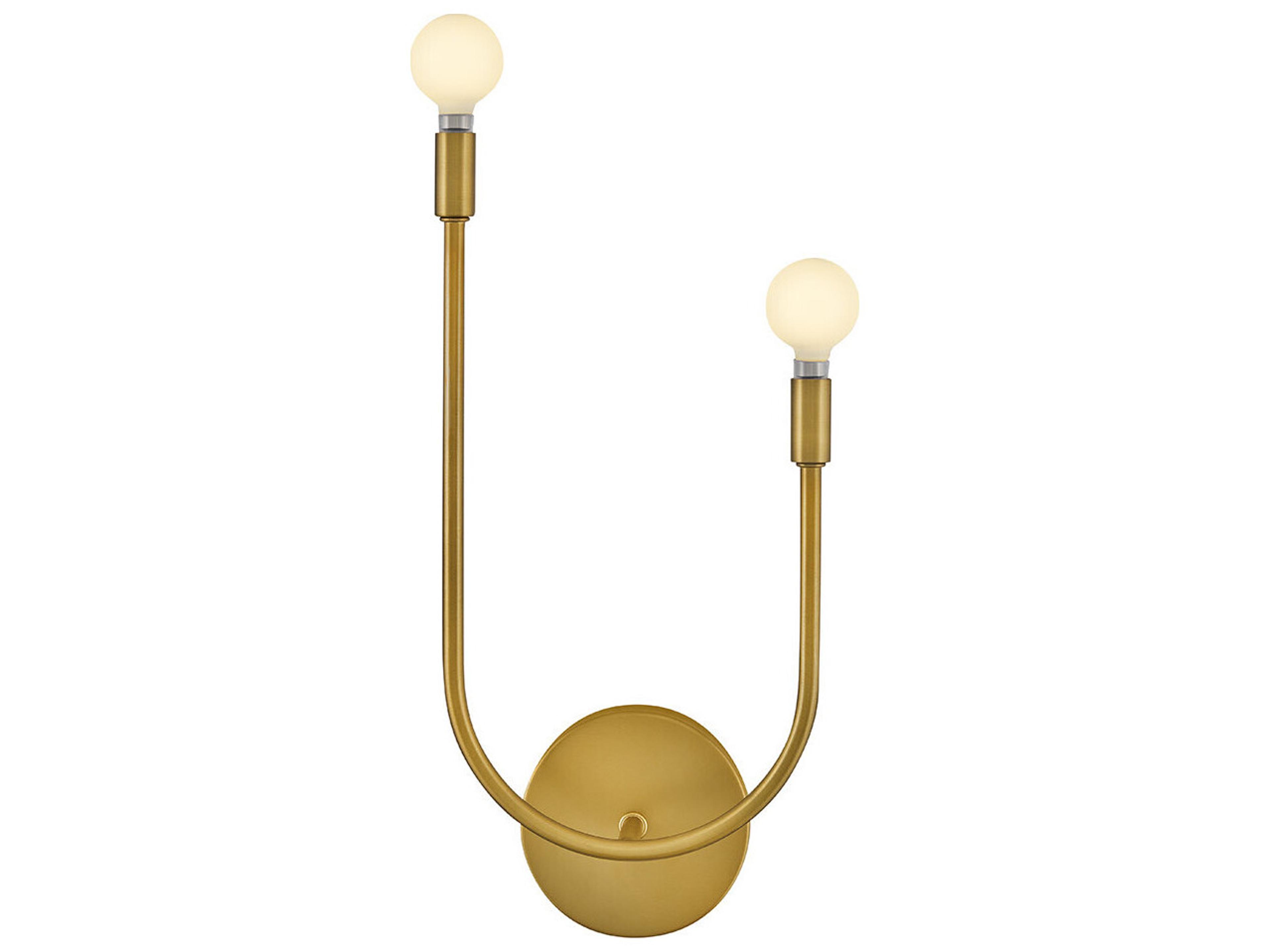 Lark Living Cora 2-Light Lacquered Brass Wall Sconce