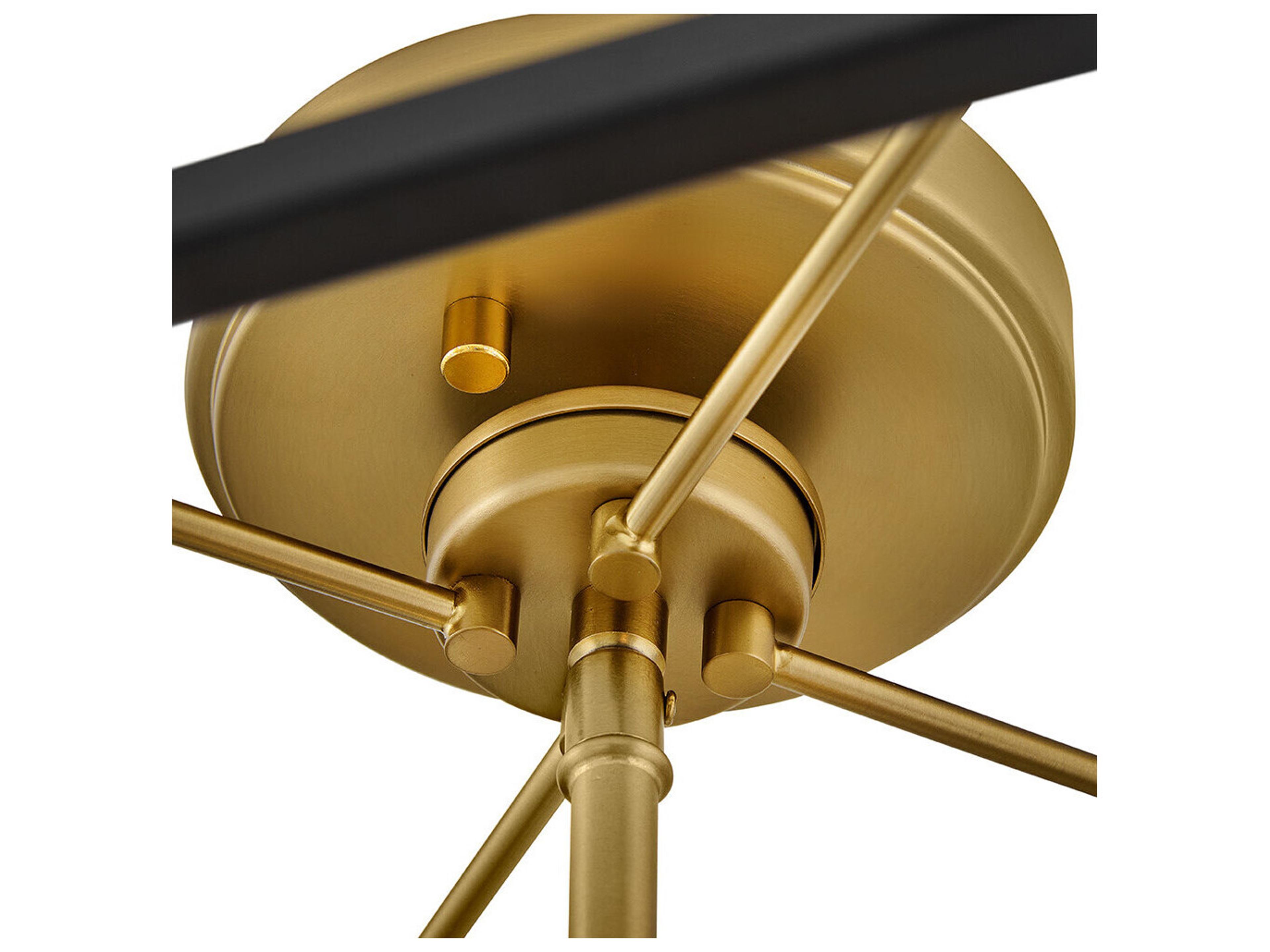 Lark Living Tate 4-Light Black Lacquered Brass Lantern Semi Flush Mount