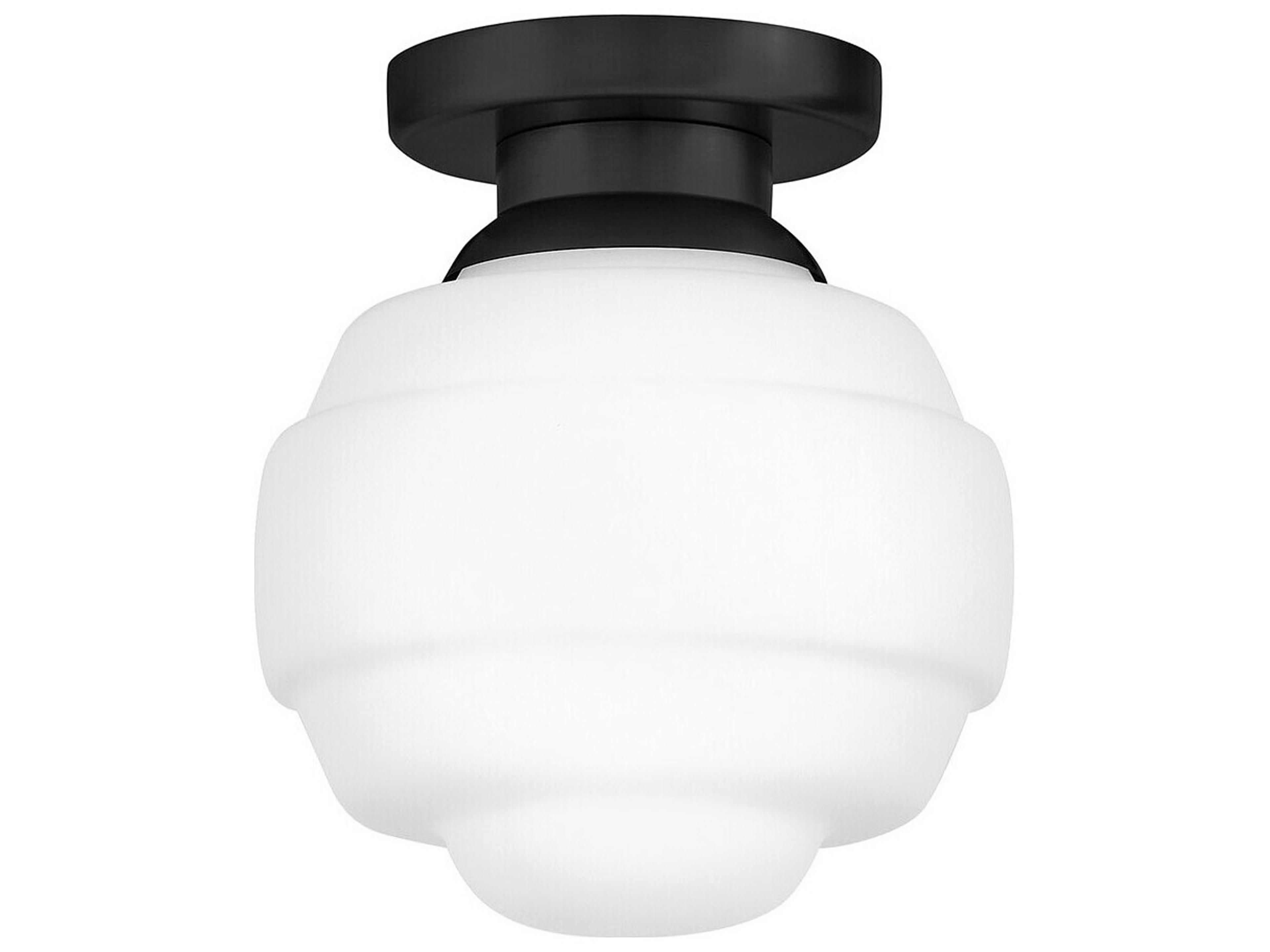 Lark Living Penny 1-Light Black Round Flush Mount