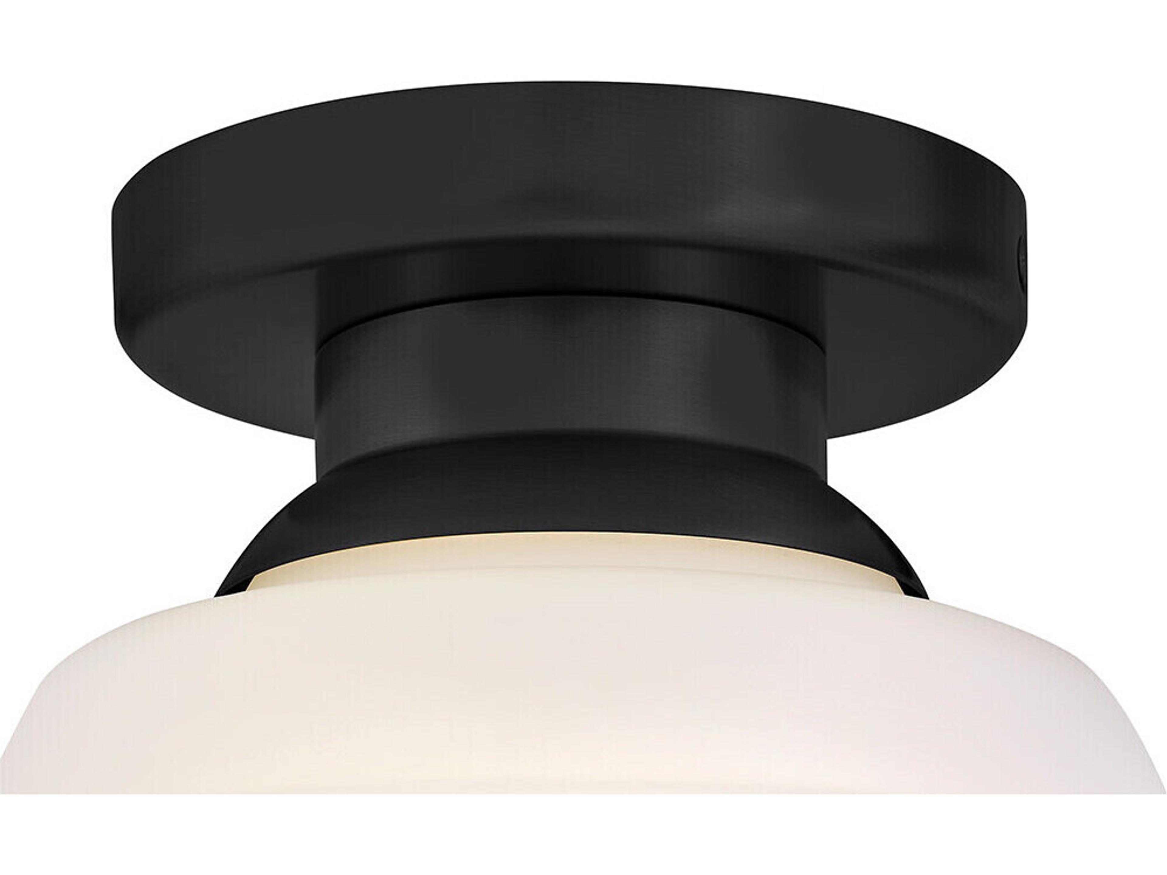 Lark Living Penny 1-Light Black Round Flush Mount