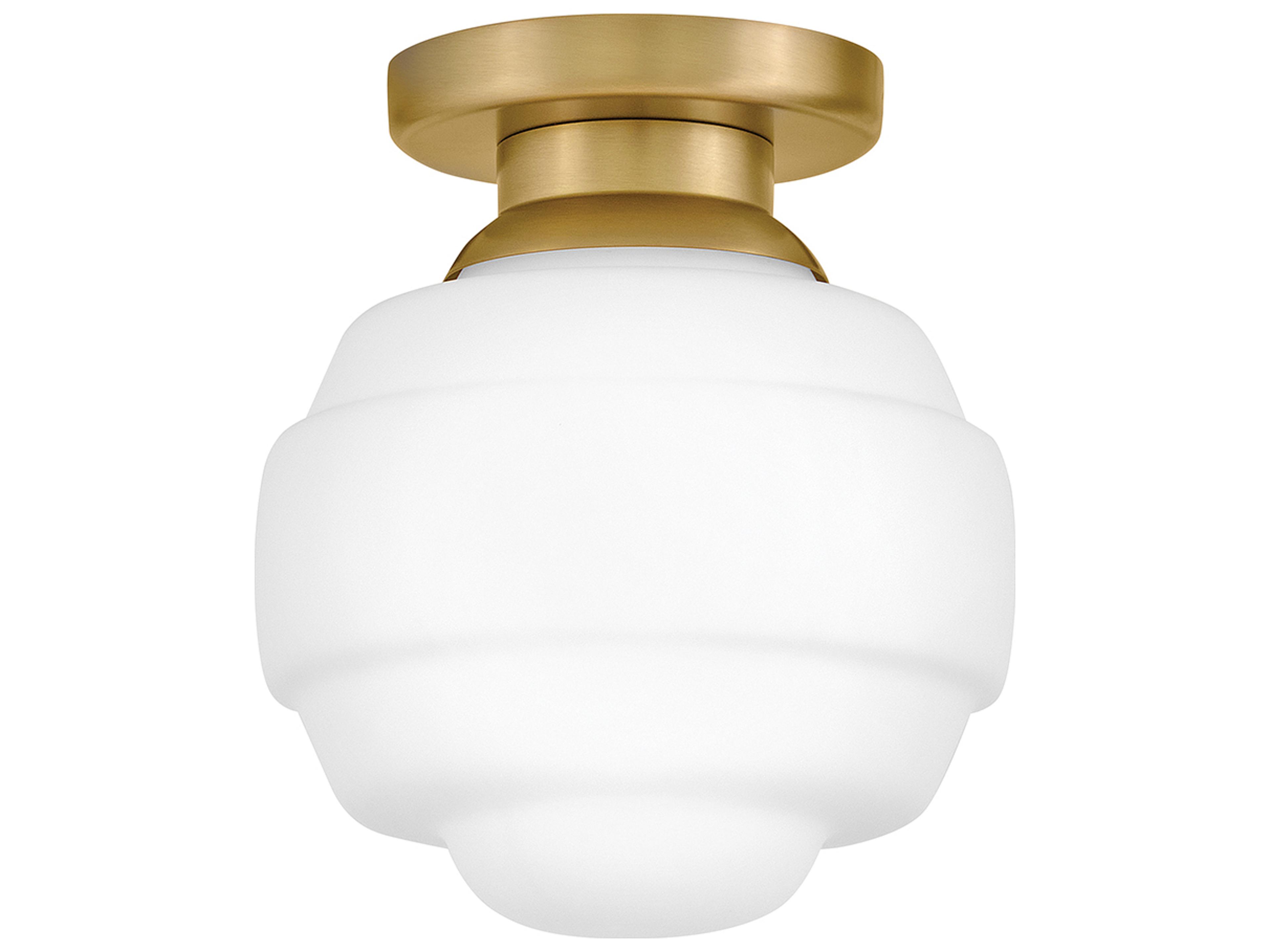 Lark Living Penny 1-Light Lacquered Brass Round Flush Mount