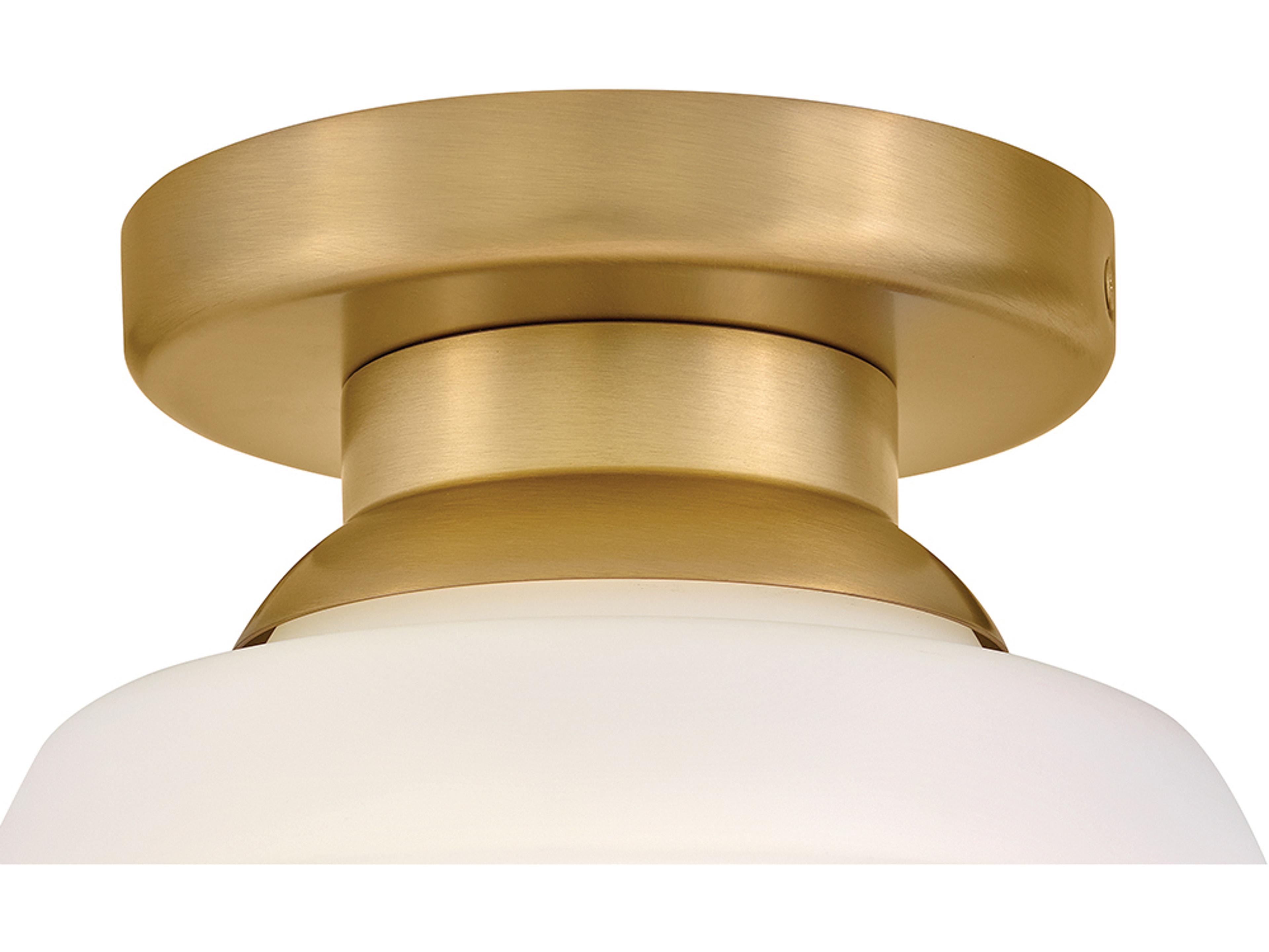 Lark Living Penny 1-Light Lacquered Brass Round Flush Mount