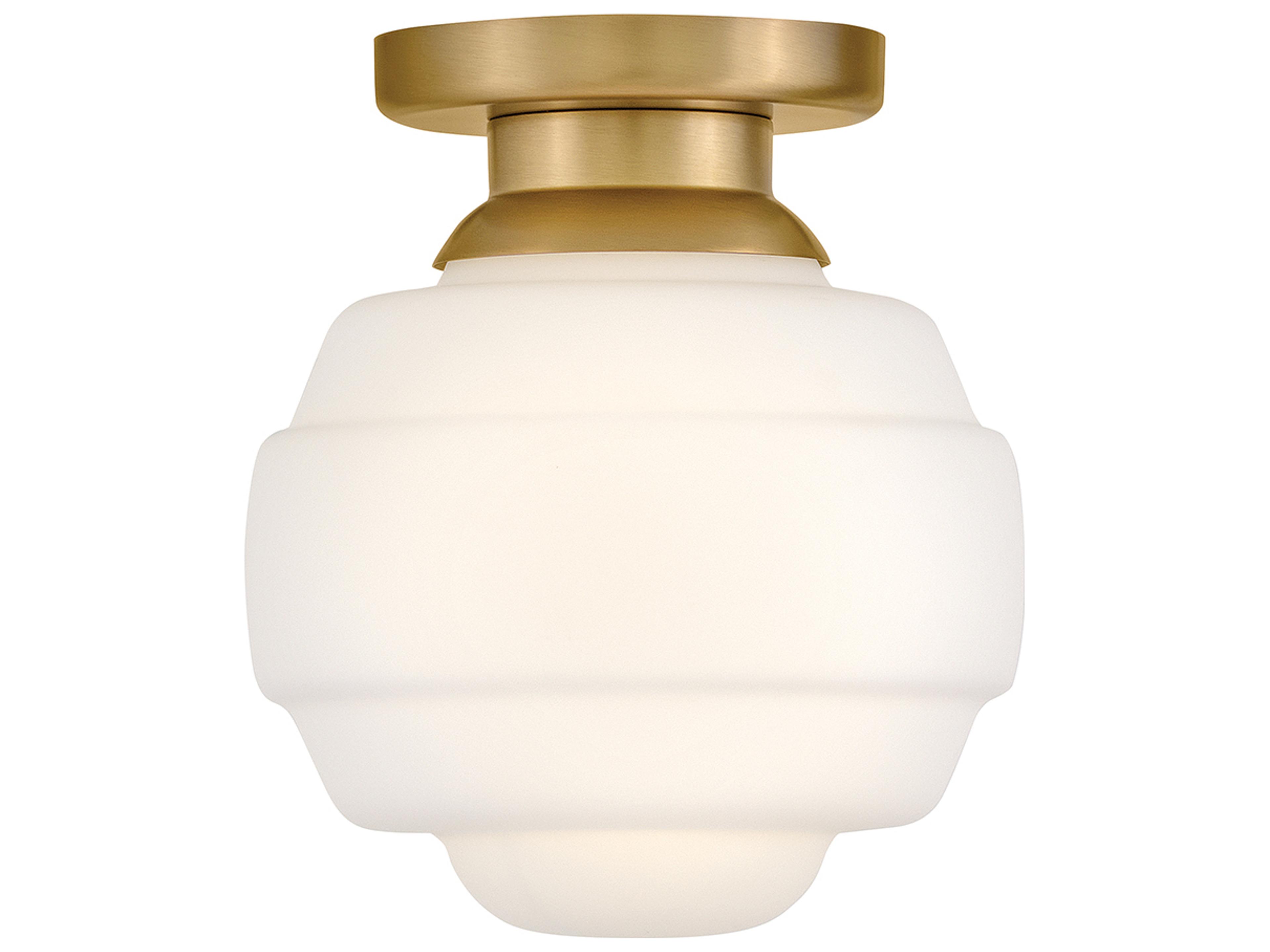 Lark Living Penny 1-Light Lacquered Brass Round Flush Mount