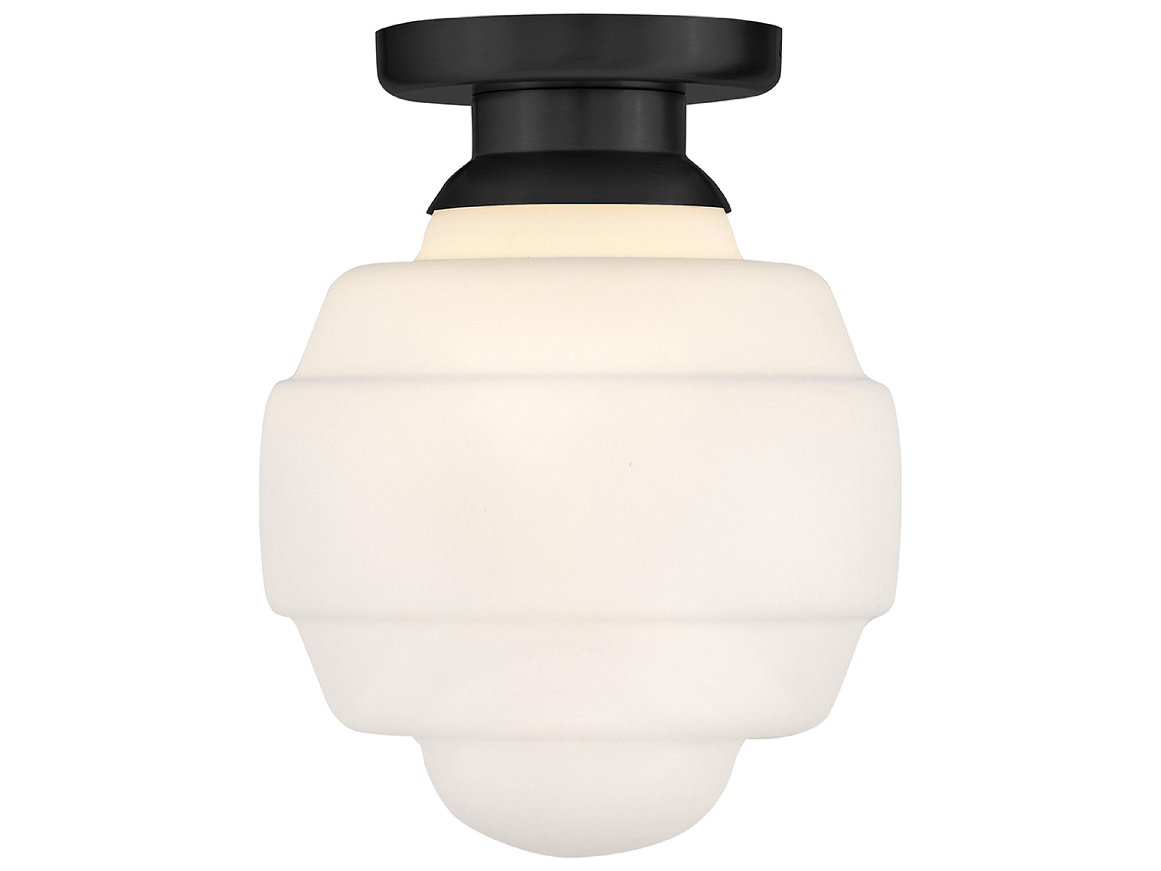 Lark Living Penny 1-Light Black Round Flush Mount