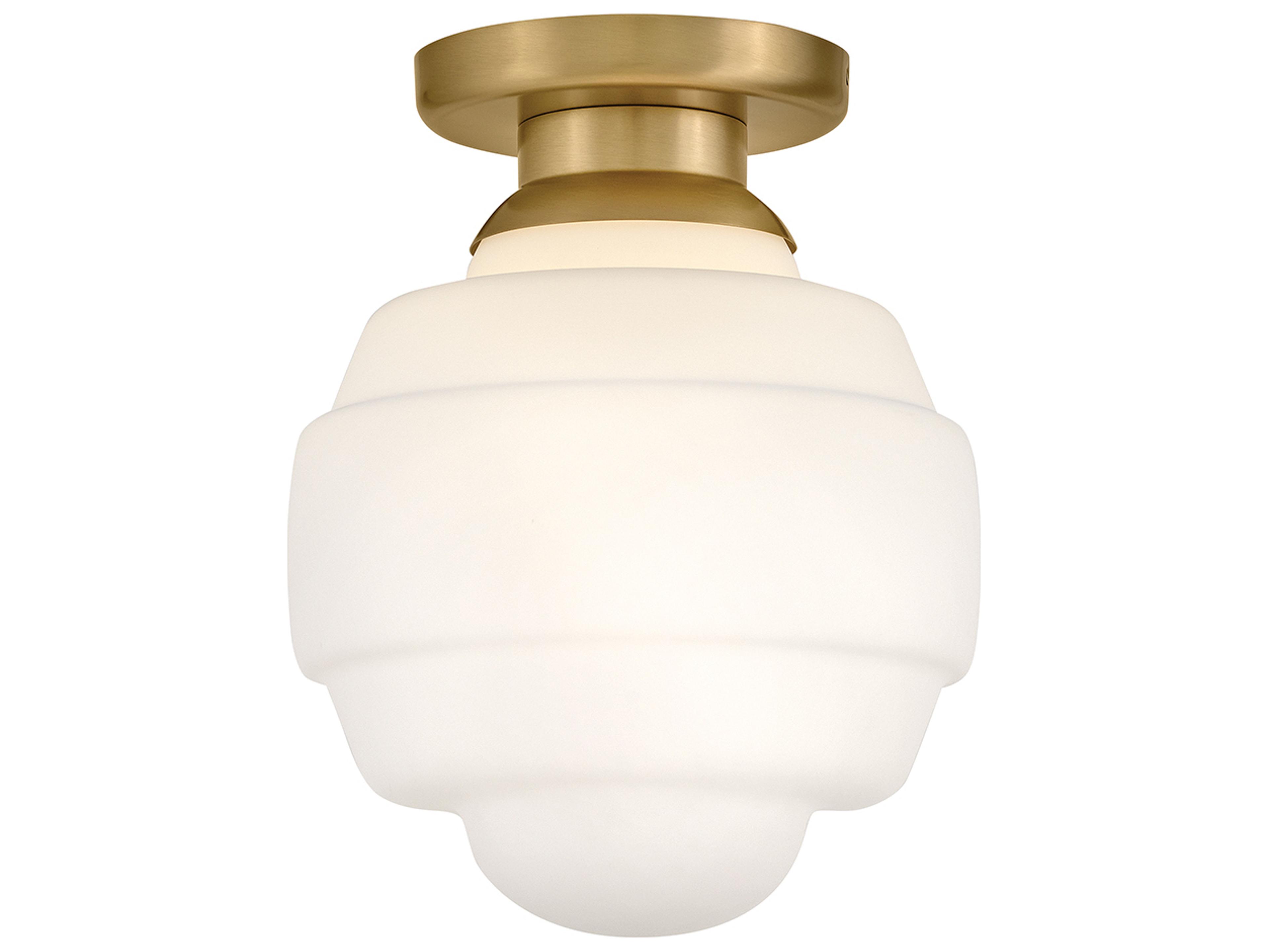 Lark Living Penny 1-Light Lacquered Brass Round Flush Mount