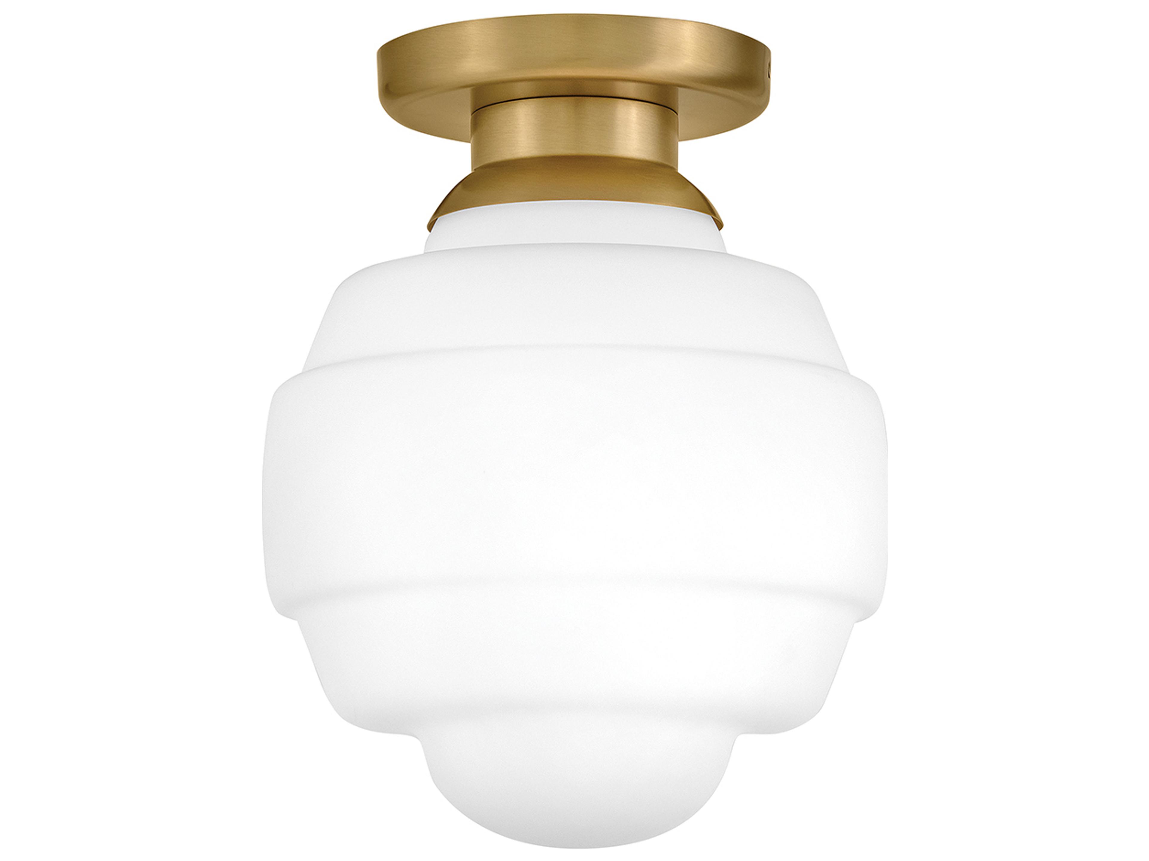 Lark Living Penny 1-Light Lacquered Brass Round Flush Mount
