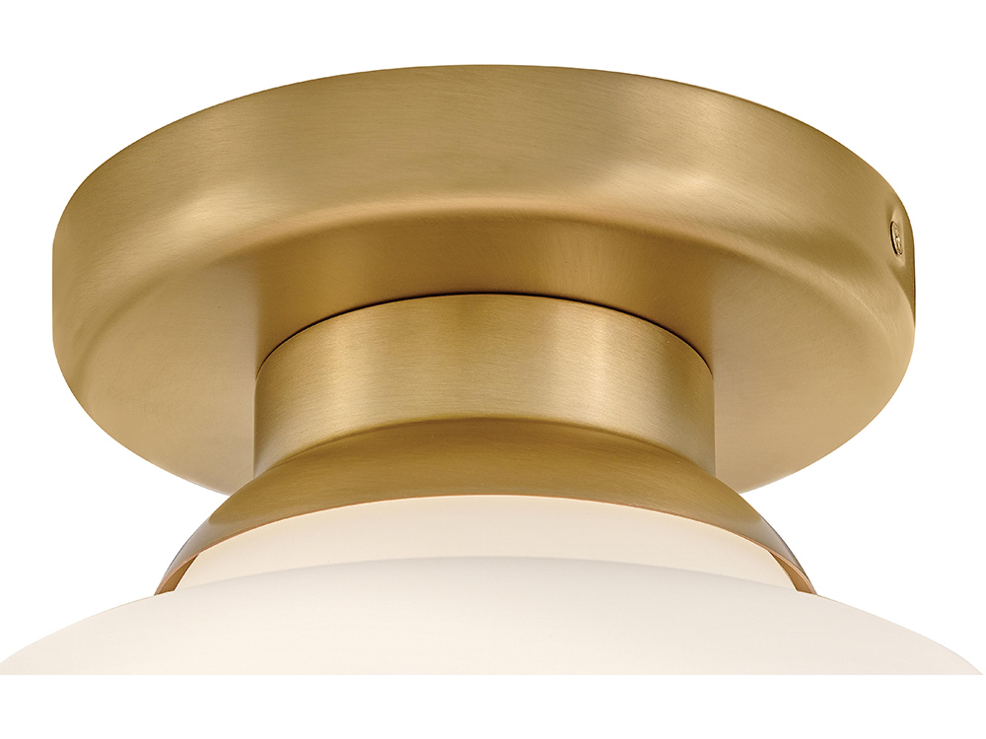 Lark Living Penny 1-Light Lacquered Brass Round Flush Mount