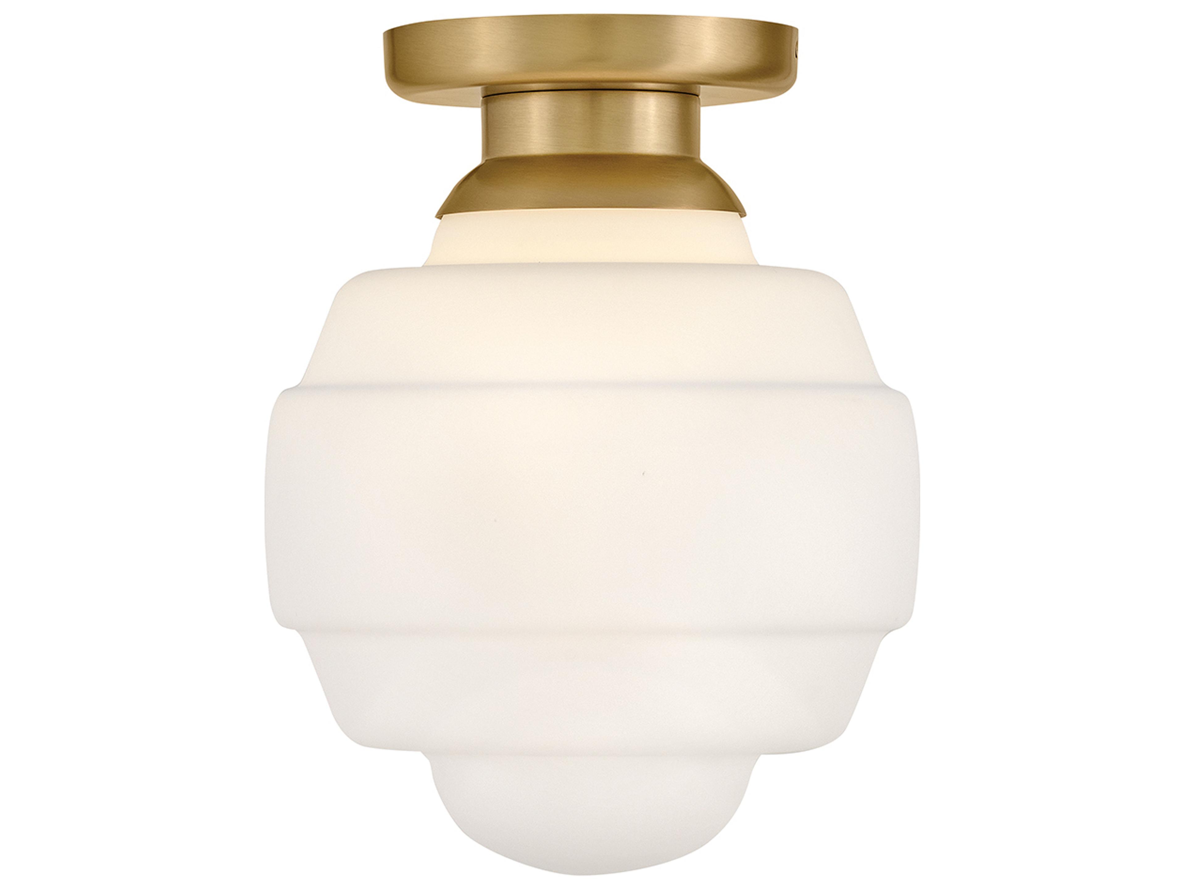Lark Living Penny 1-Light Lacquered Brass Round Flush Mount
