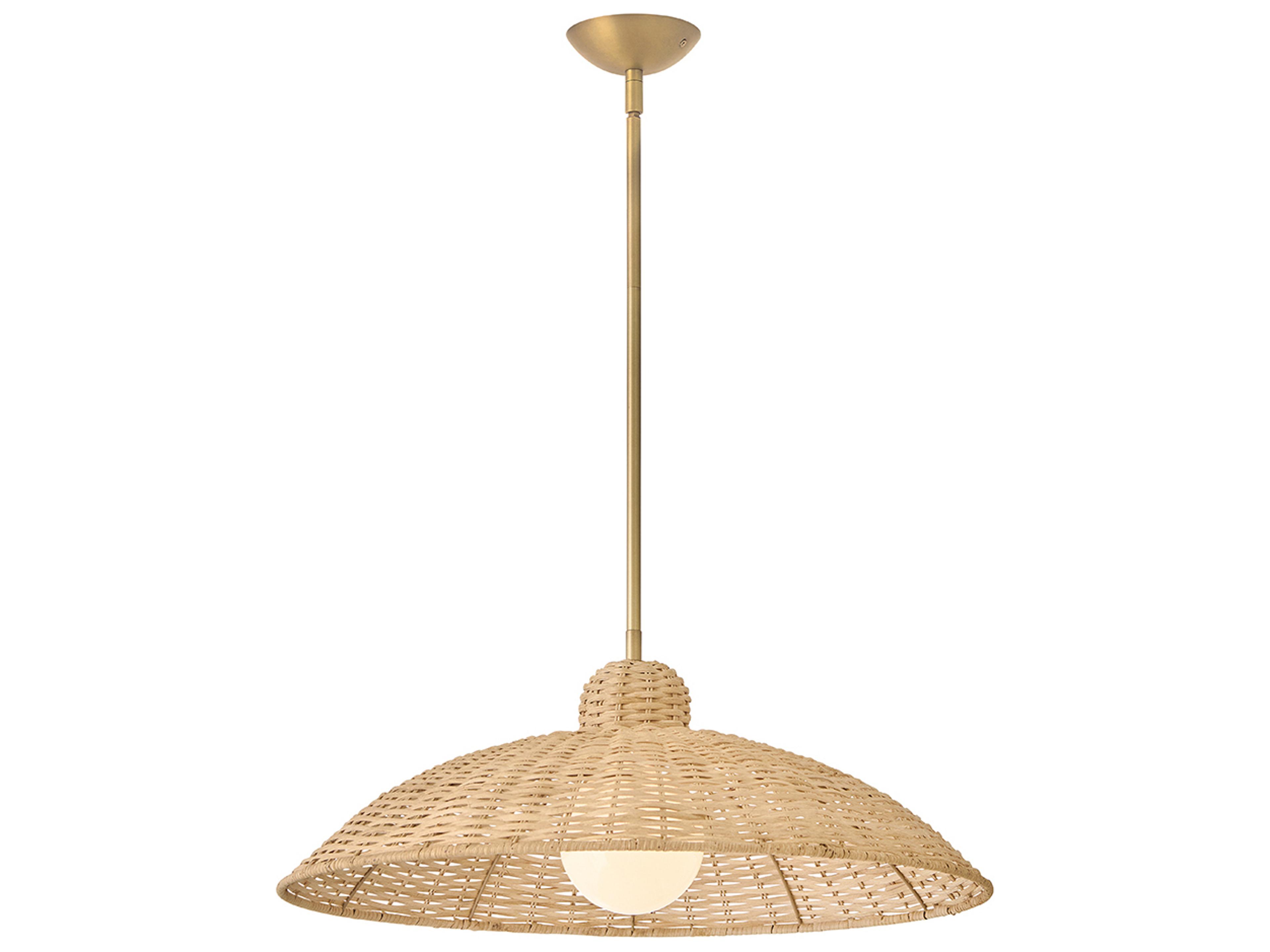 Pismo 1-Light Lacquered Brass Dome Pendant