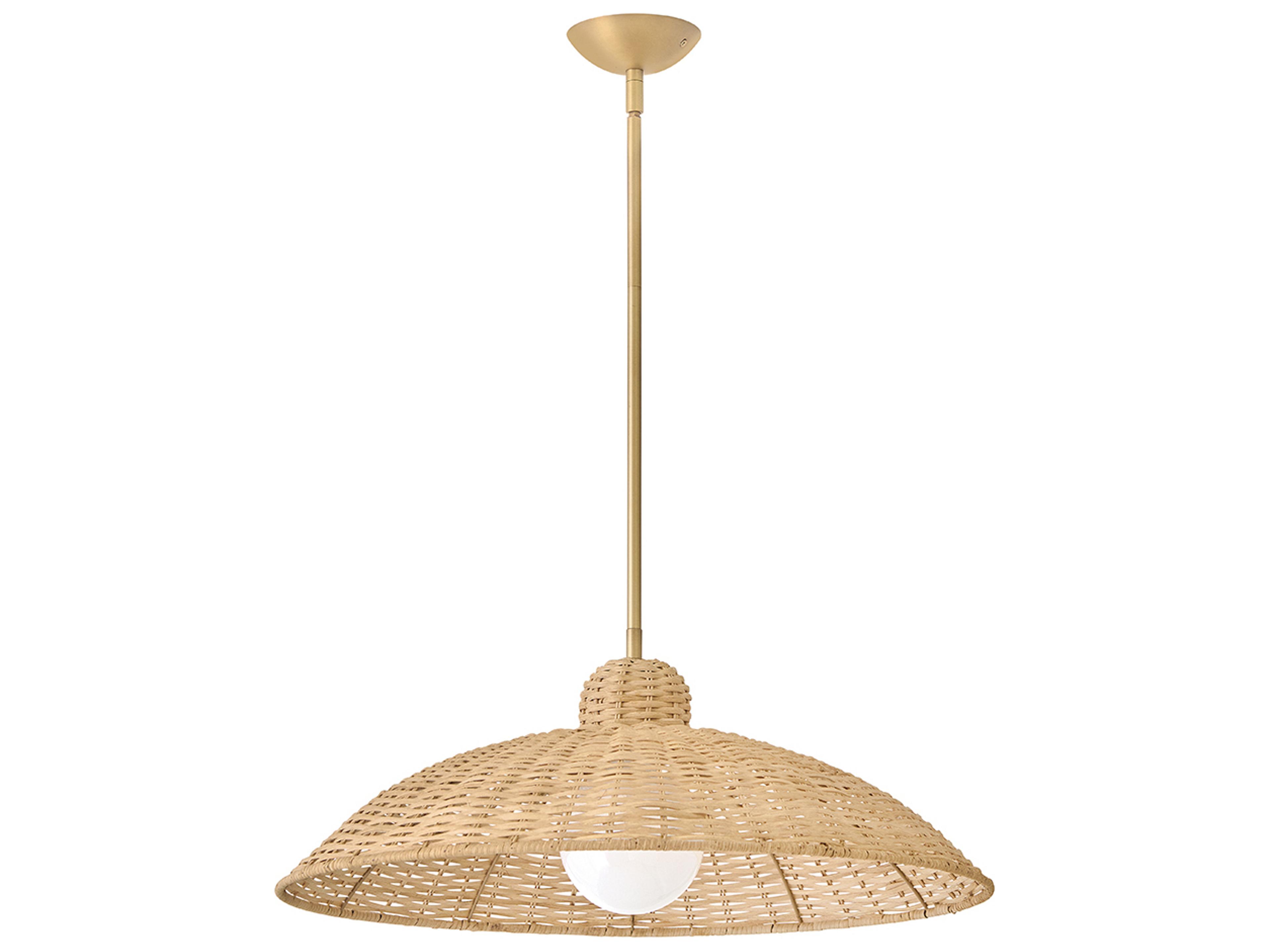 Lark Living Pismo 1-Light Lacquered Brass Dome Pendant